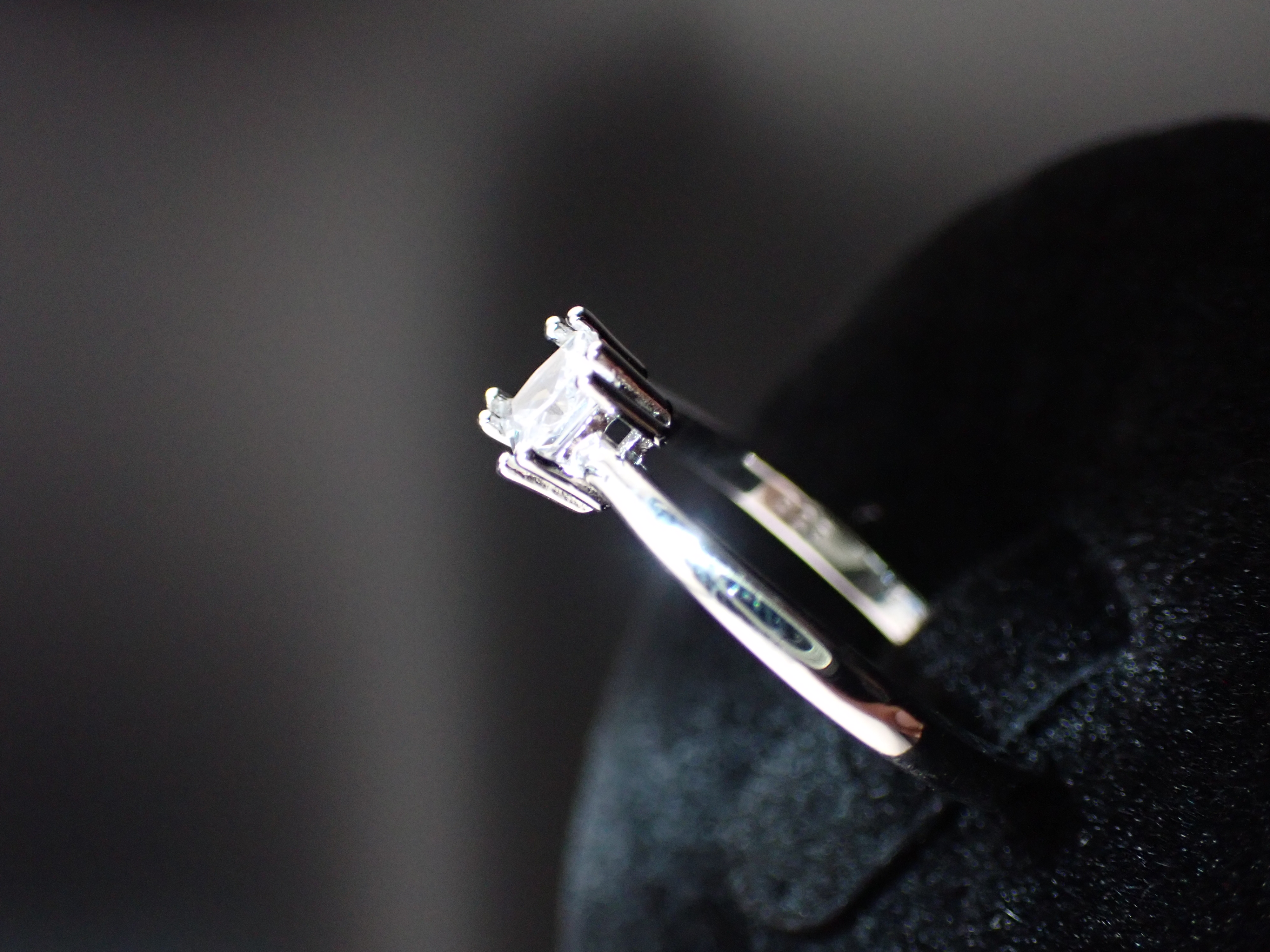 Elegant Solitaire CZ Silver Ring