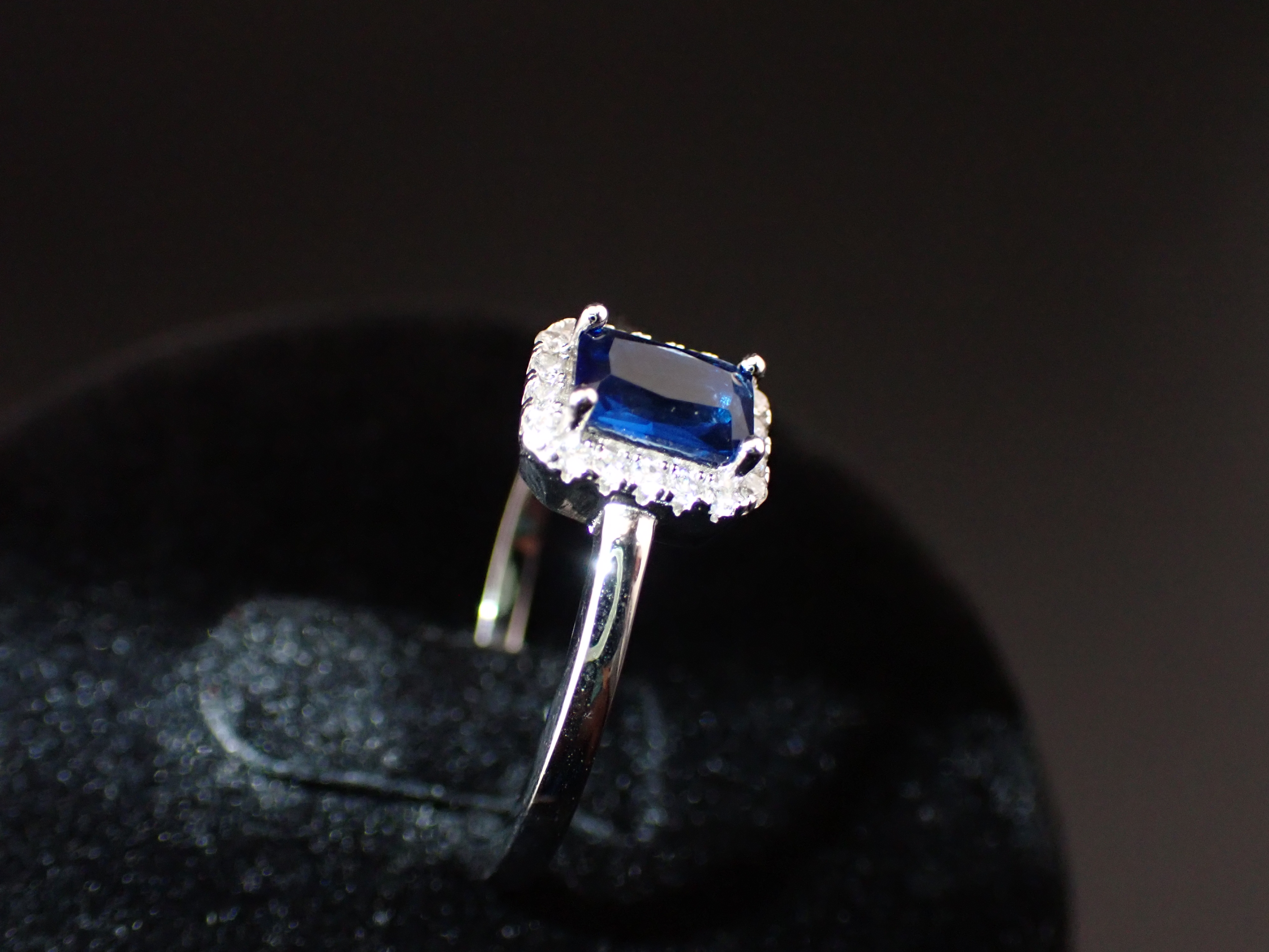 Silver Ring with Royal Blue Stone