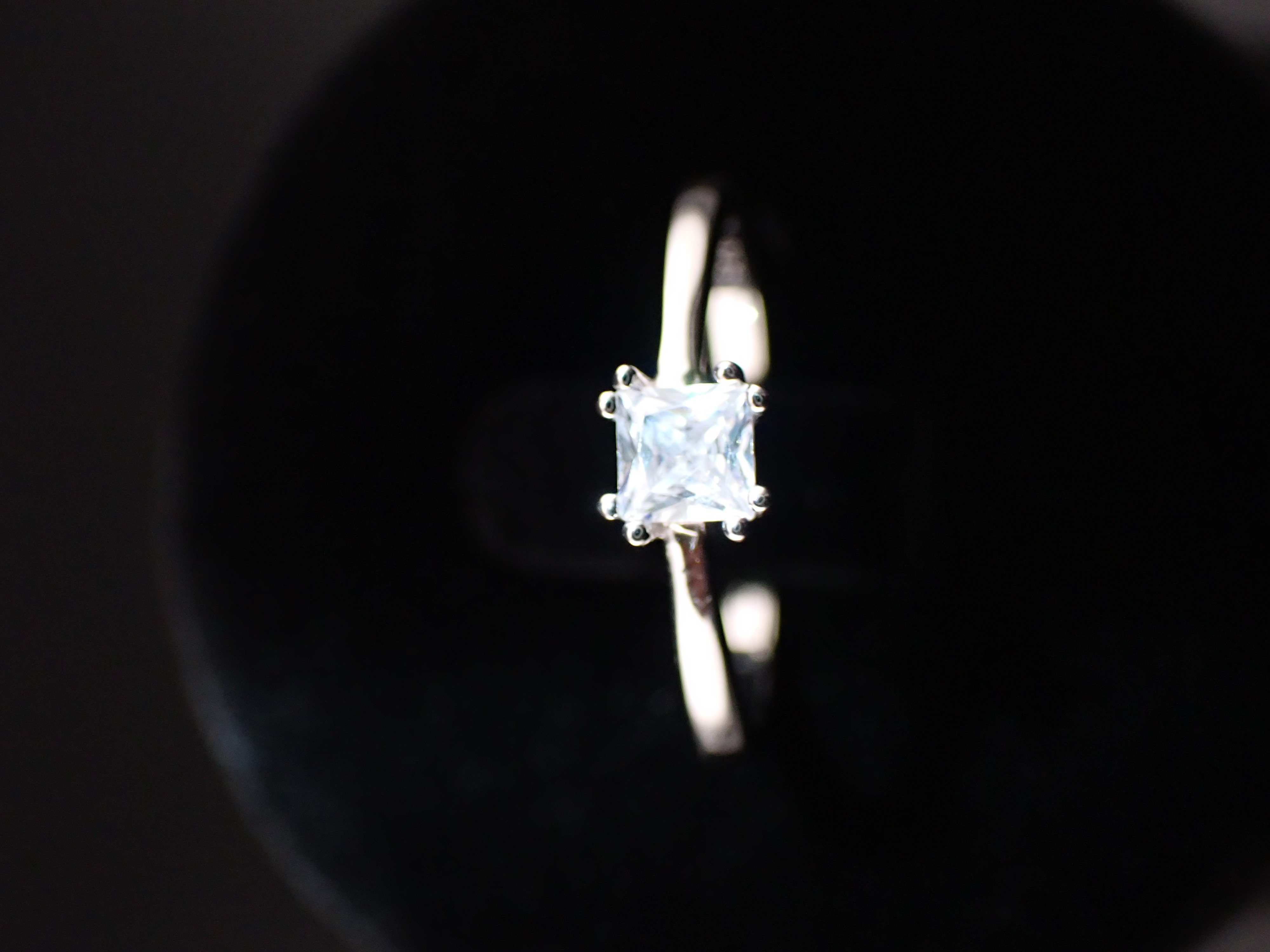 Elegant Solitaire CZ Silver Ring