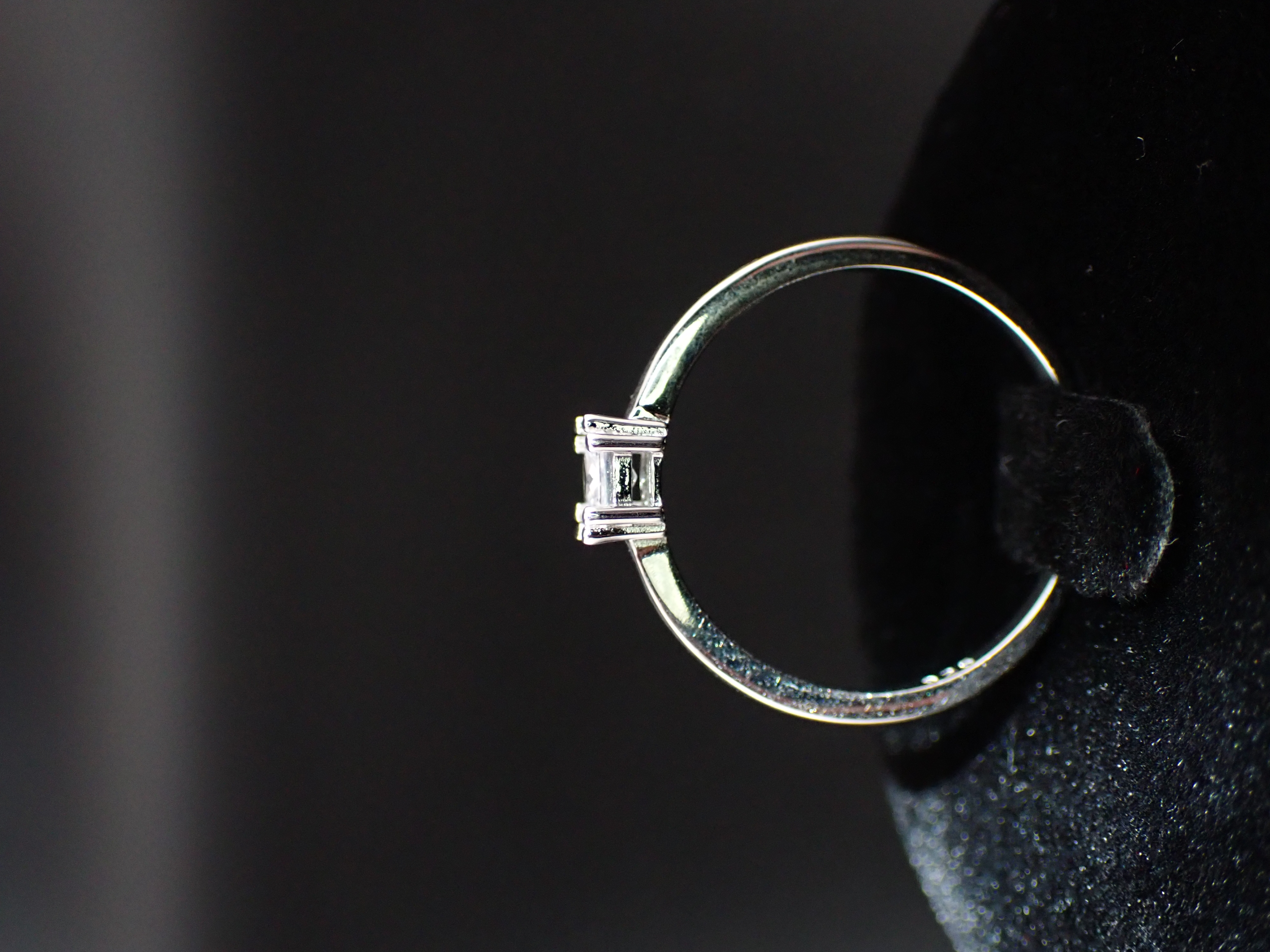 Elegant Solitaire CZ Silver Ring