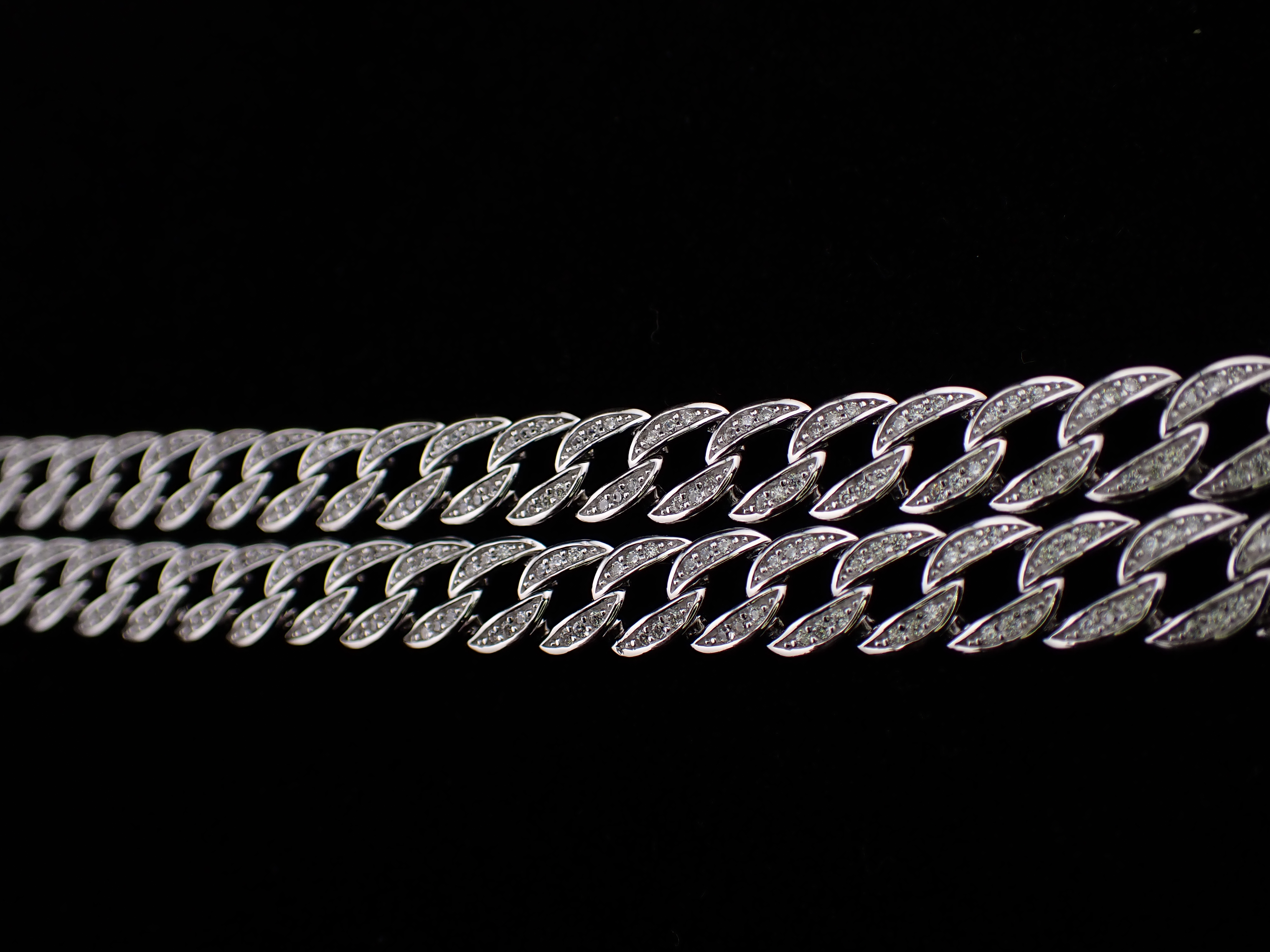 Shimmering Silver Cuban Chain