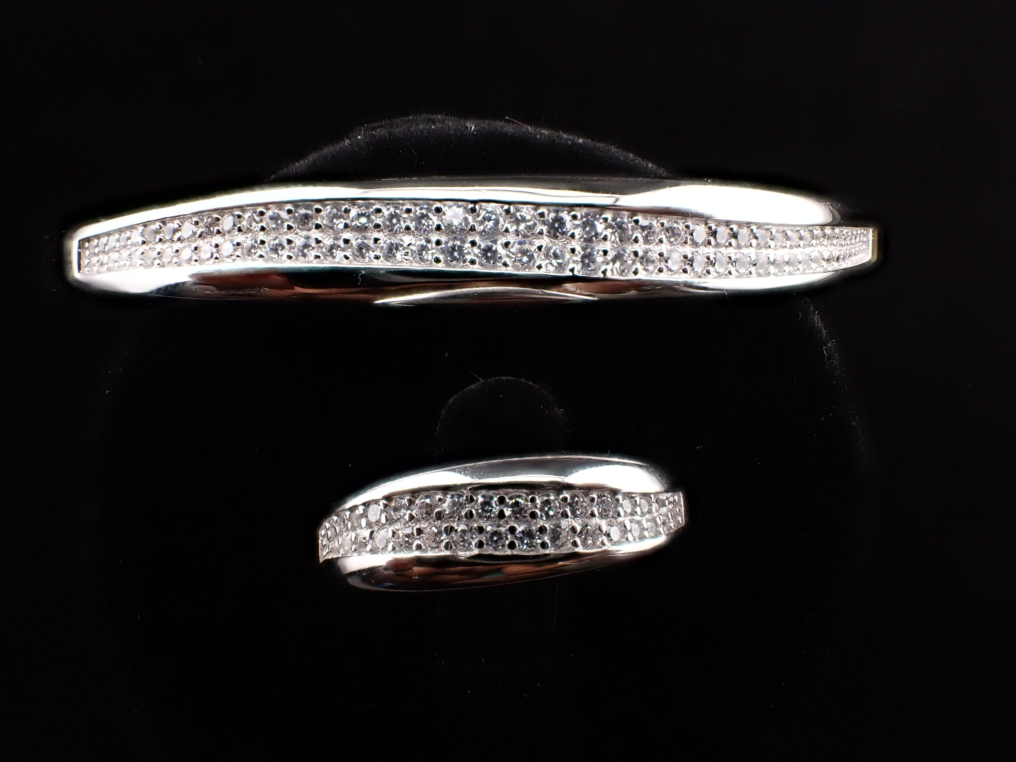 Silver Bangle and Ring Set