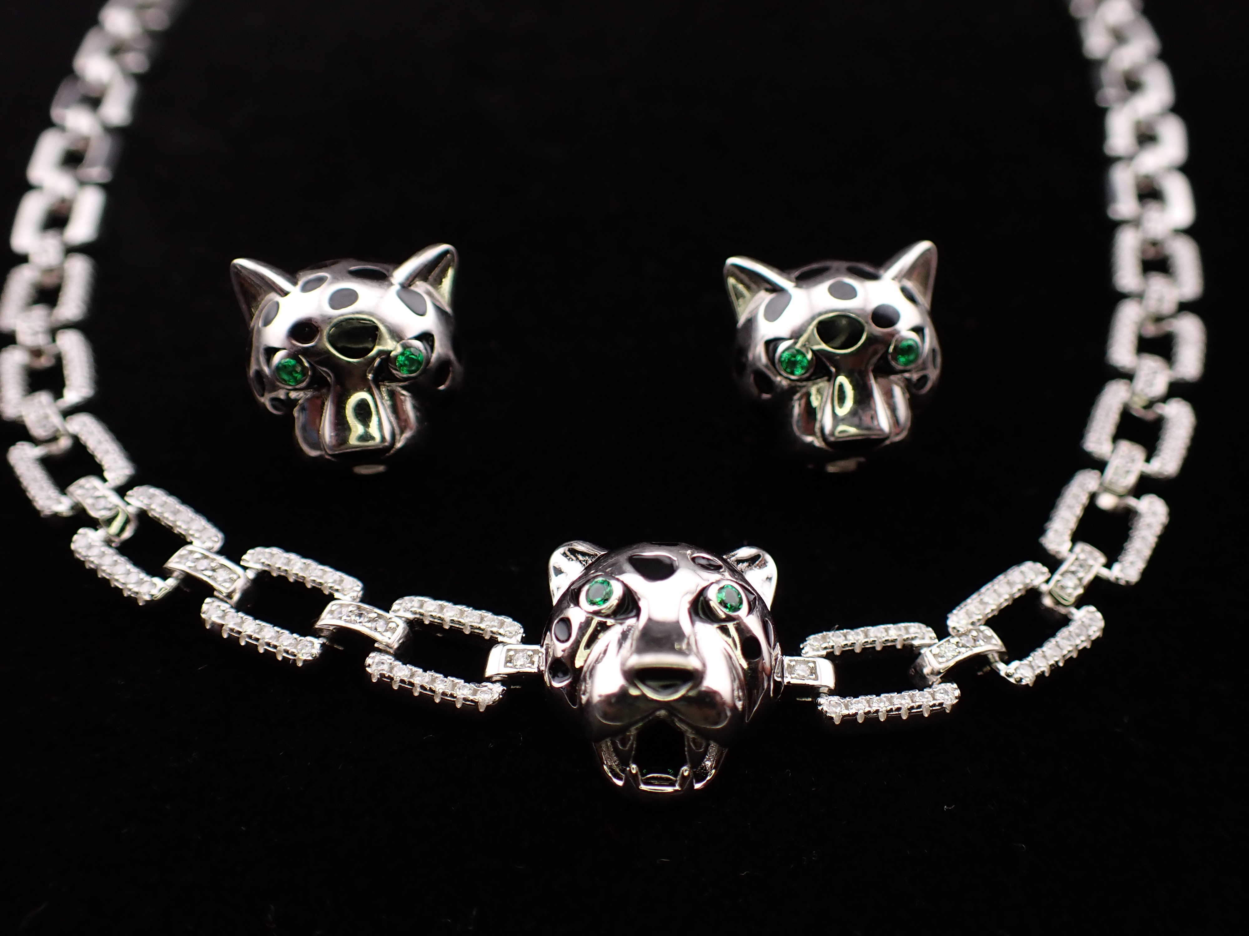 Panther Head Jewelry Set