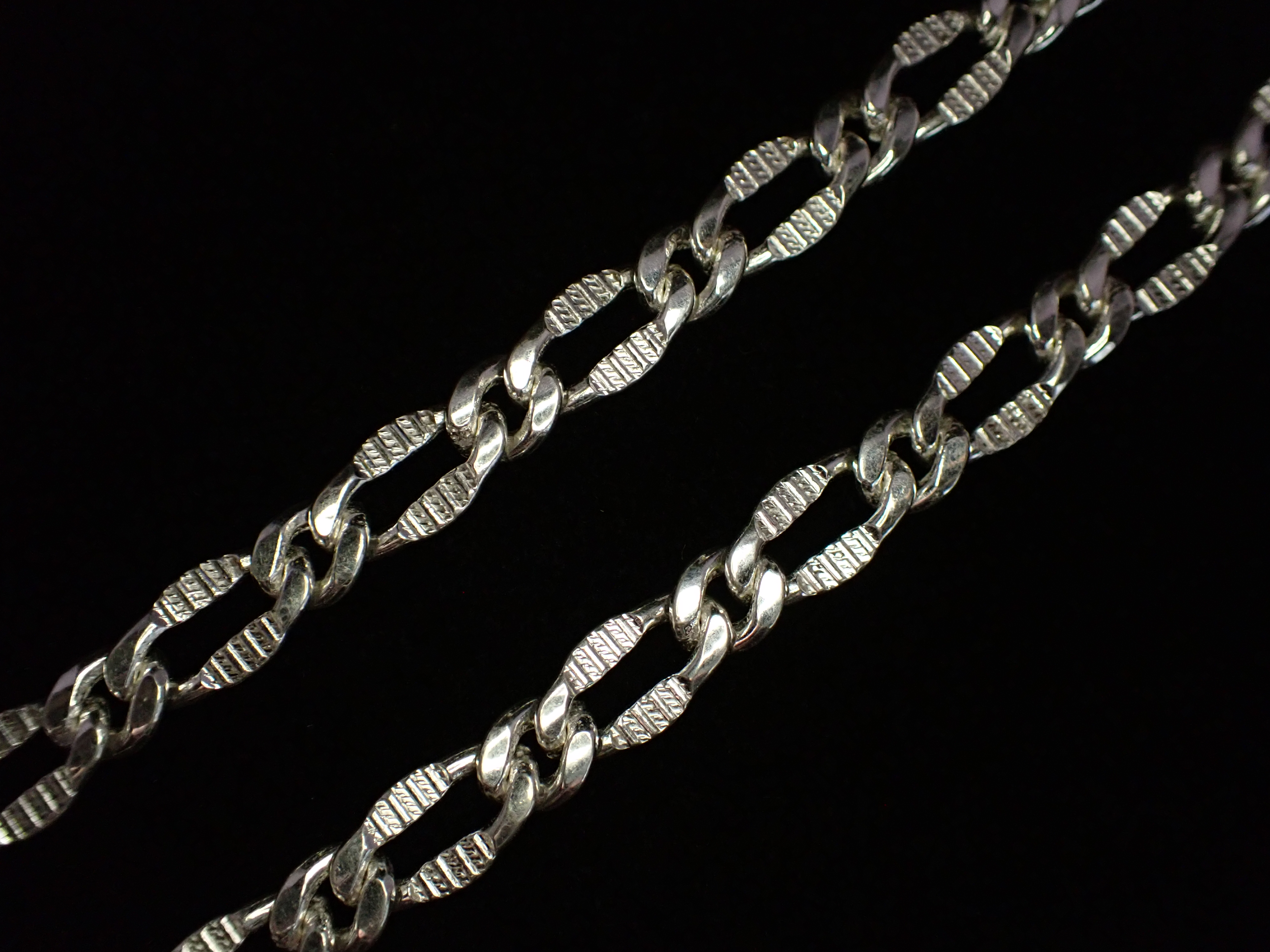 Sterling Silver Figaro Chain