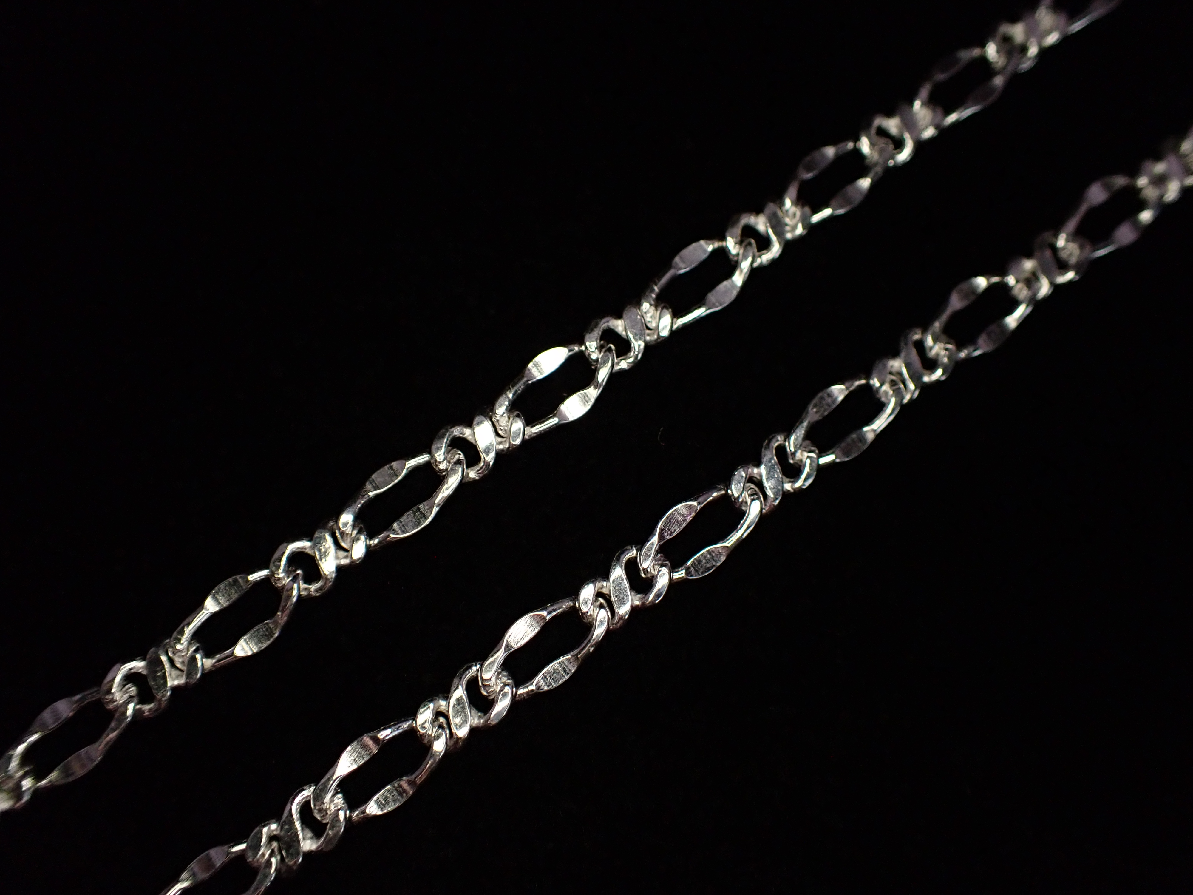 Sterling Silver Figaro Chain