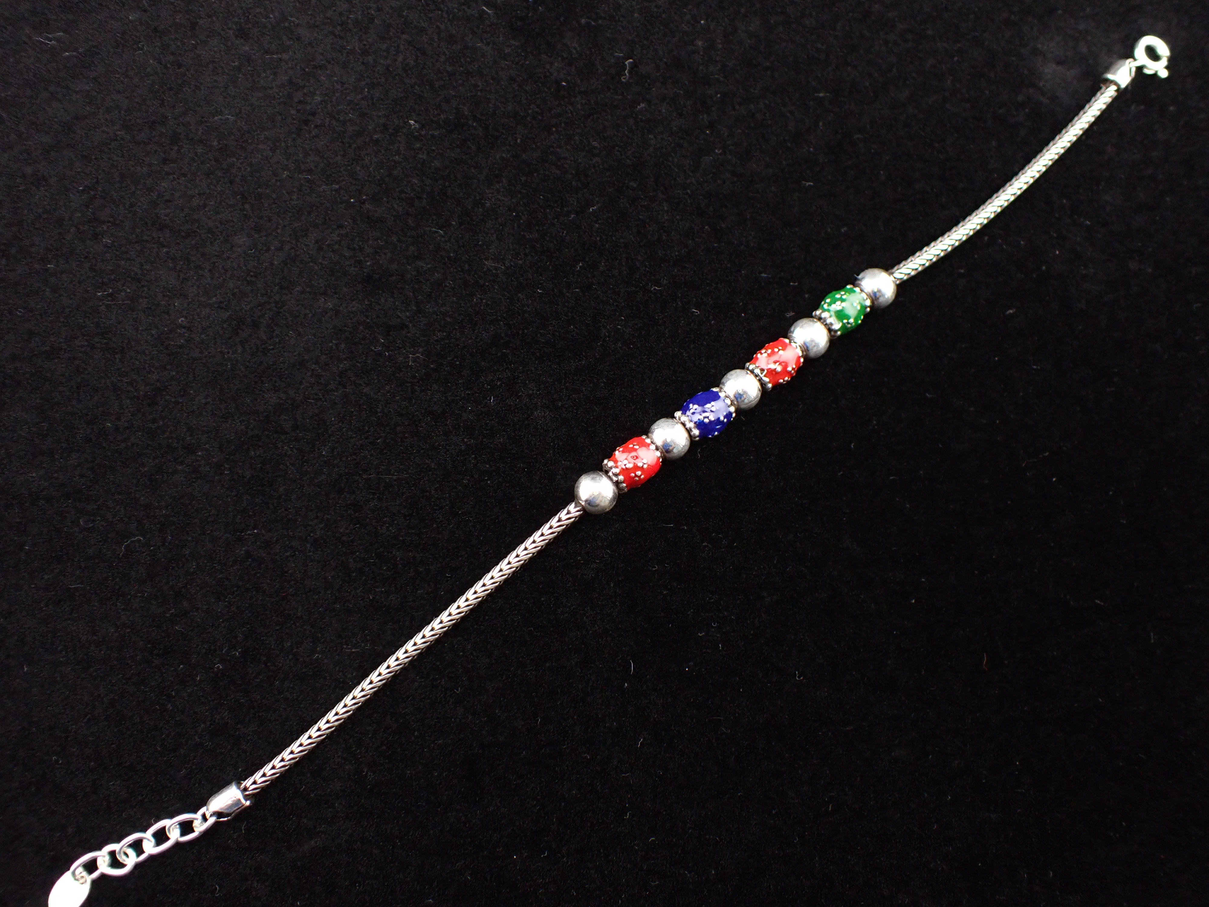 Colorful Beaded Charm Bracelet