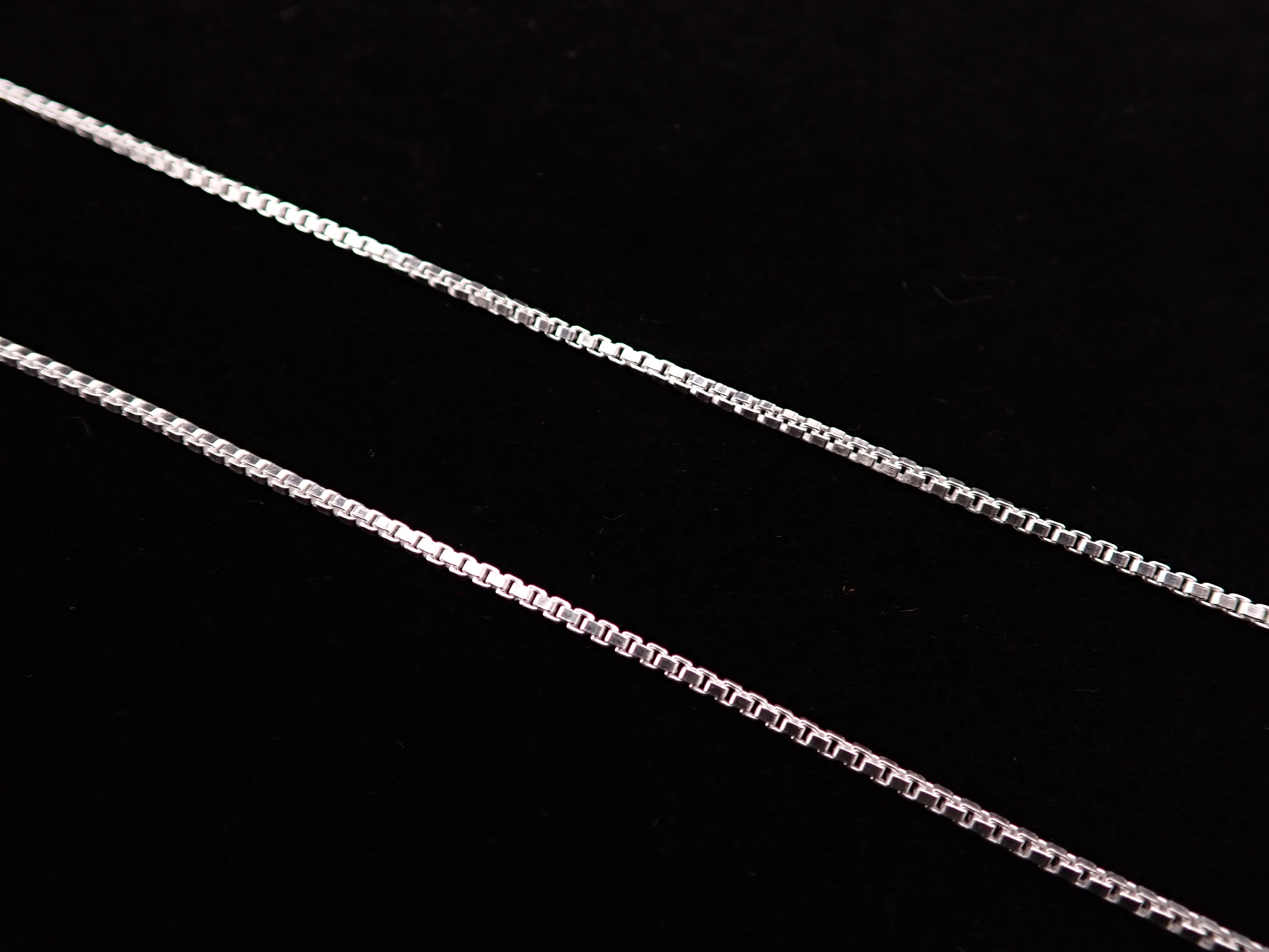 Sterling silver box chain necklace
