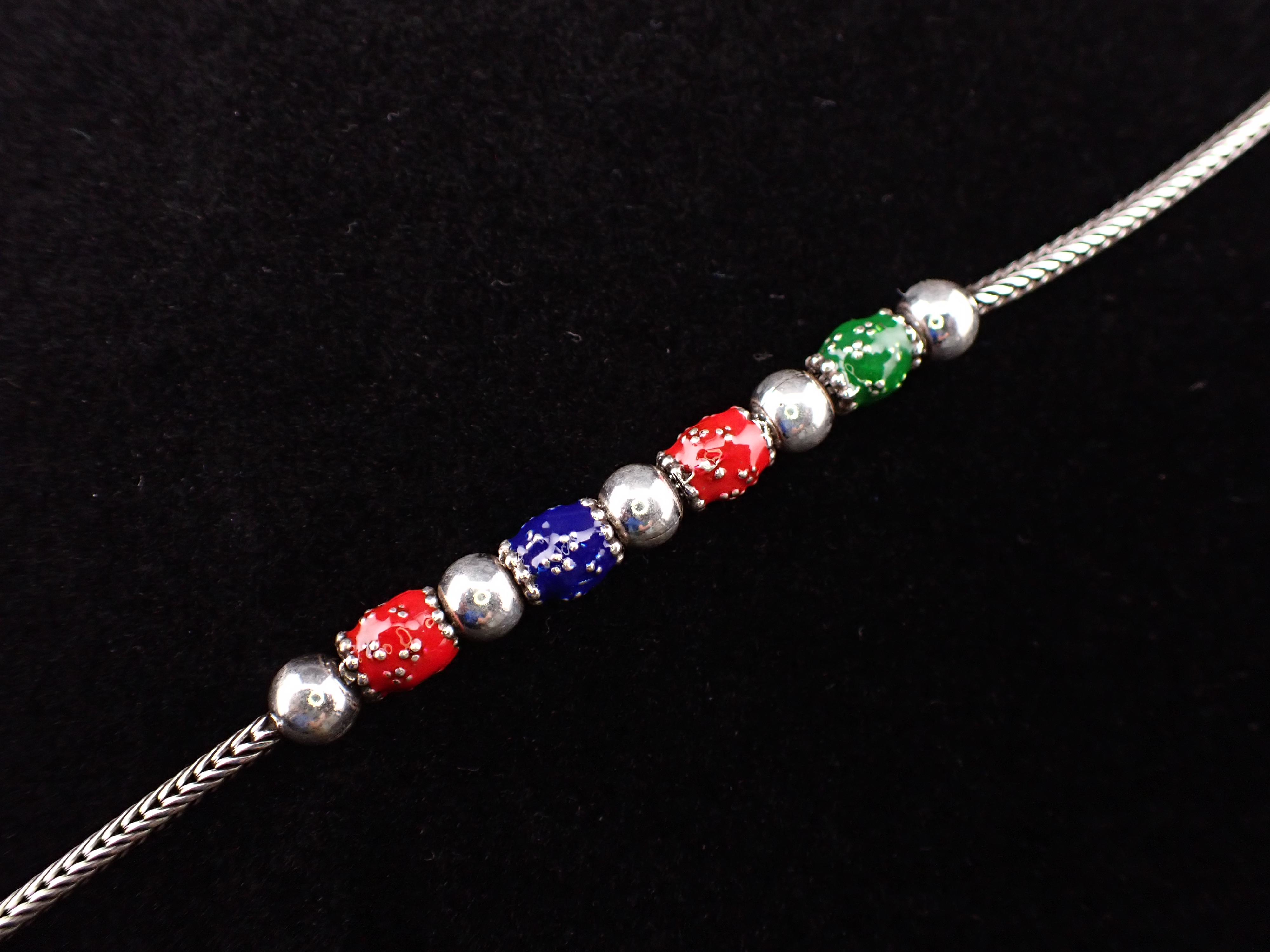 Colorful Beaded Charm Bracelet