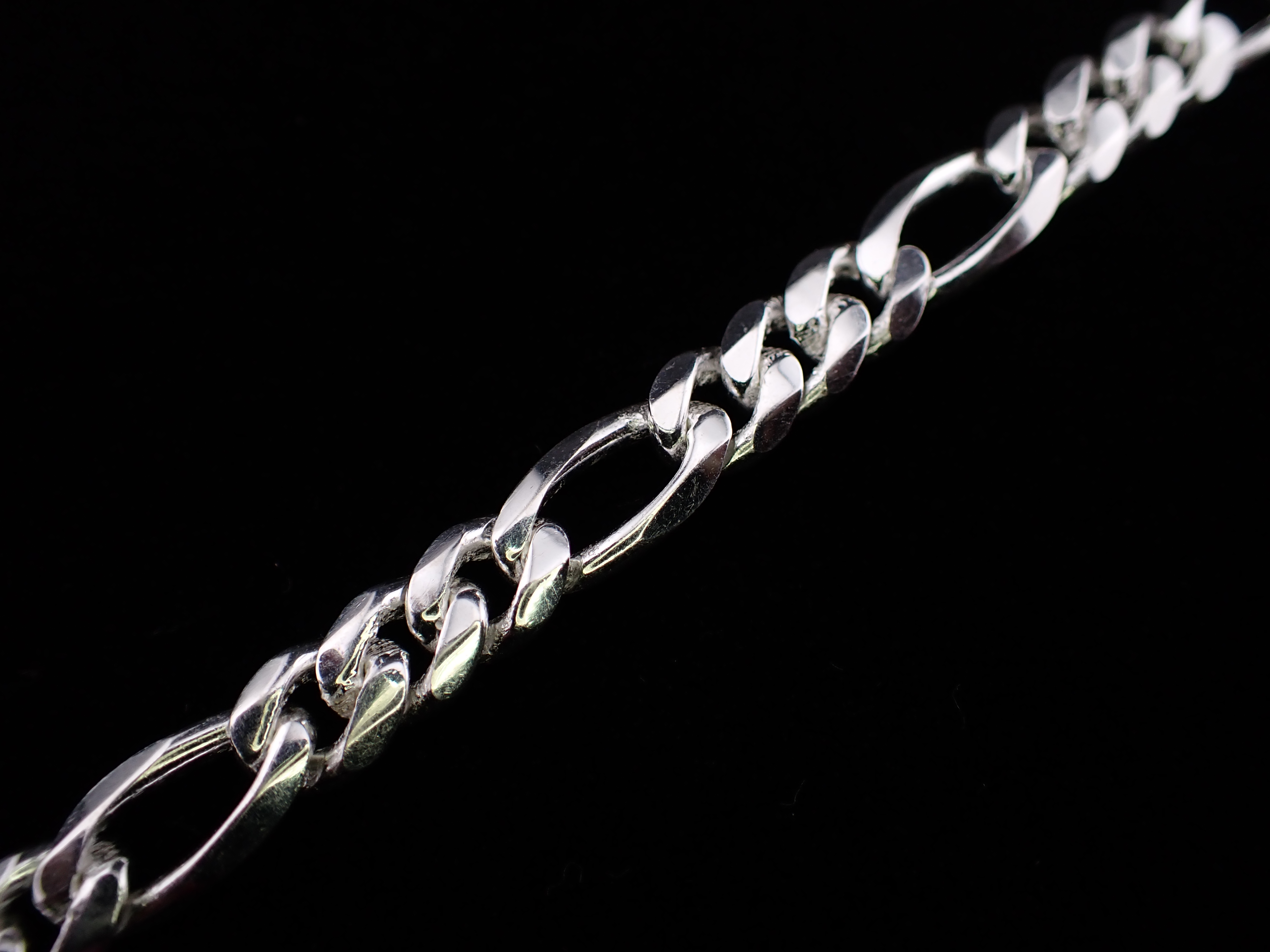 Silver Figaro Chain Bracelet