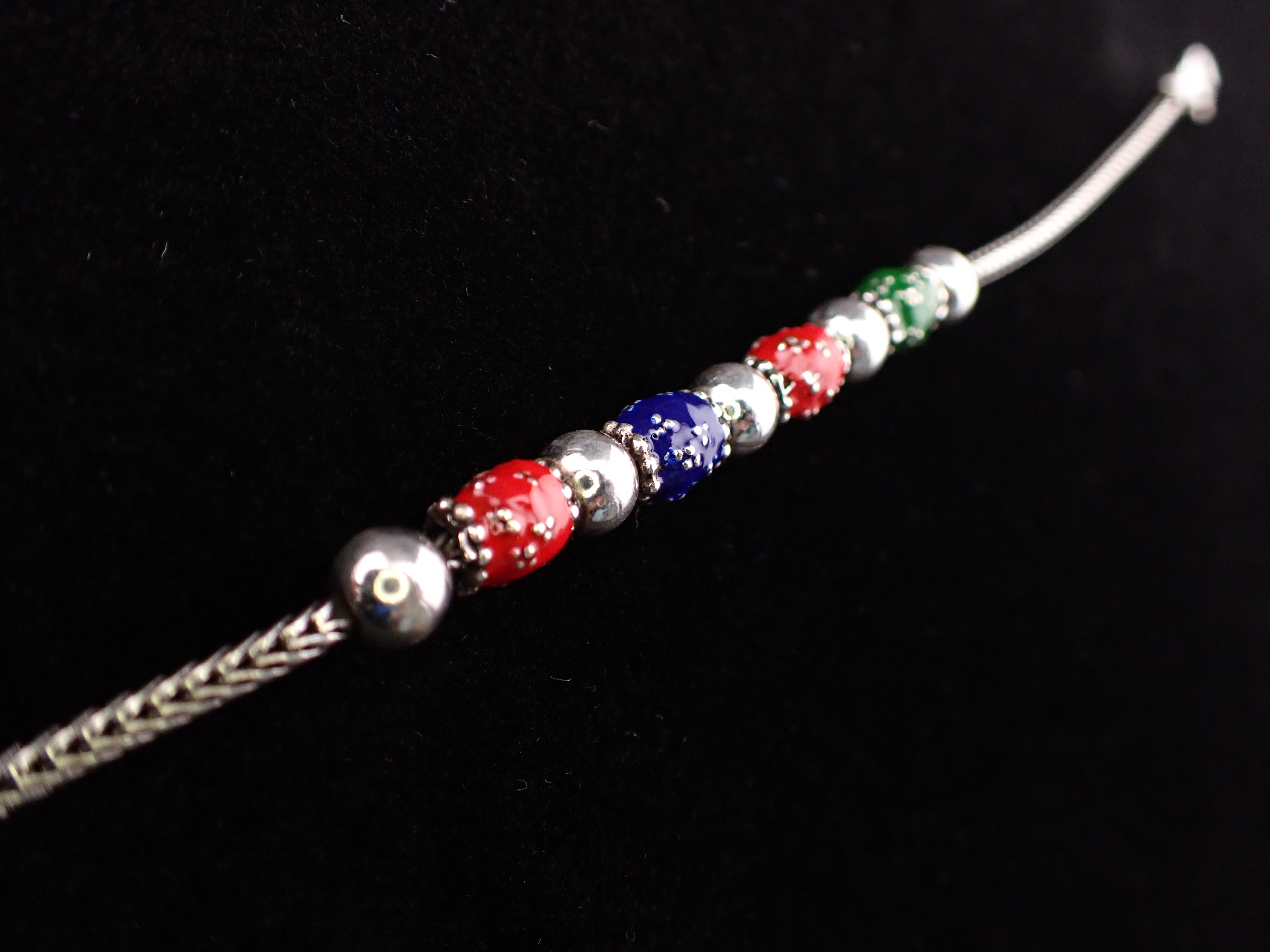 Colorful Beaded Charm Bracelet