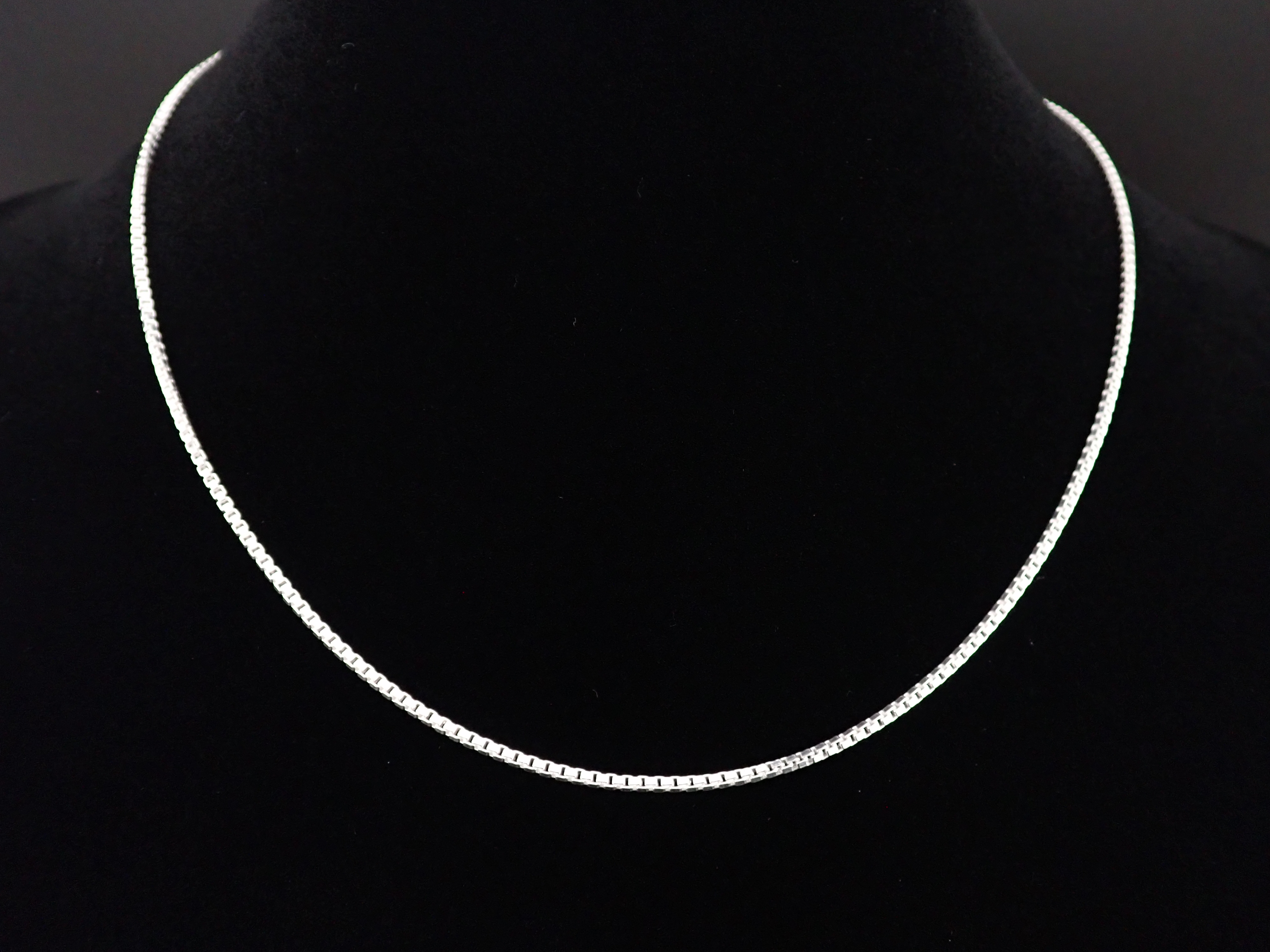 Sterling silver box chain necklace