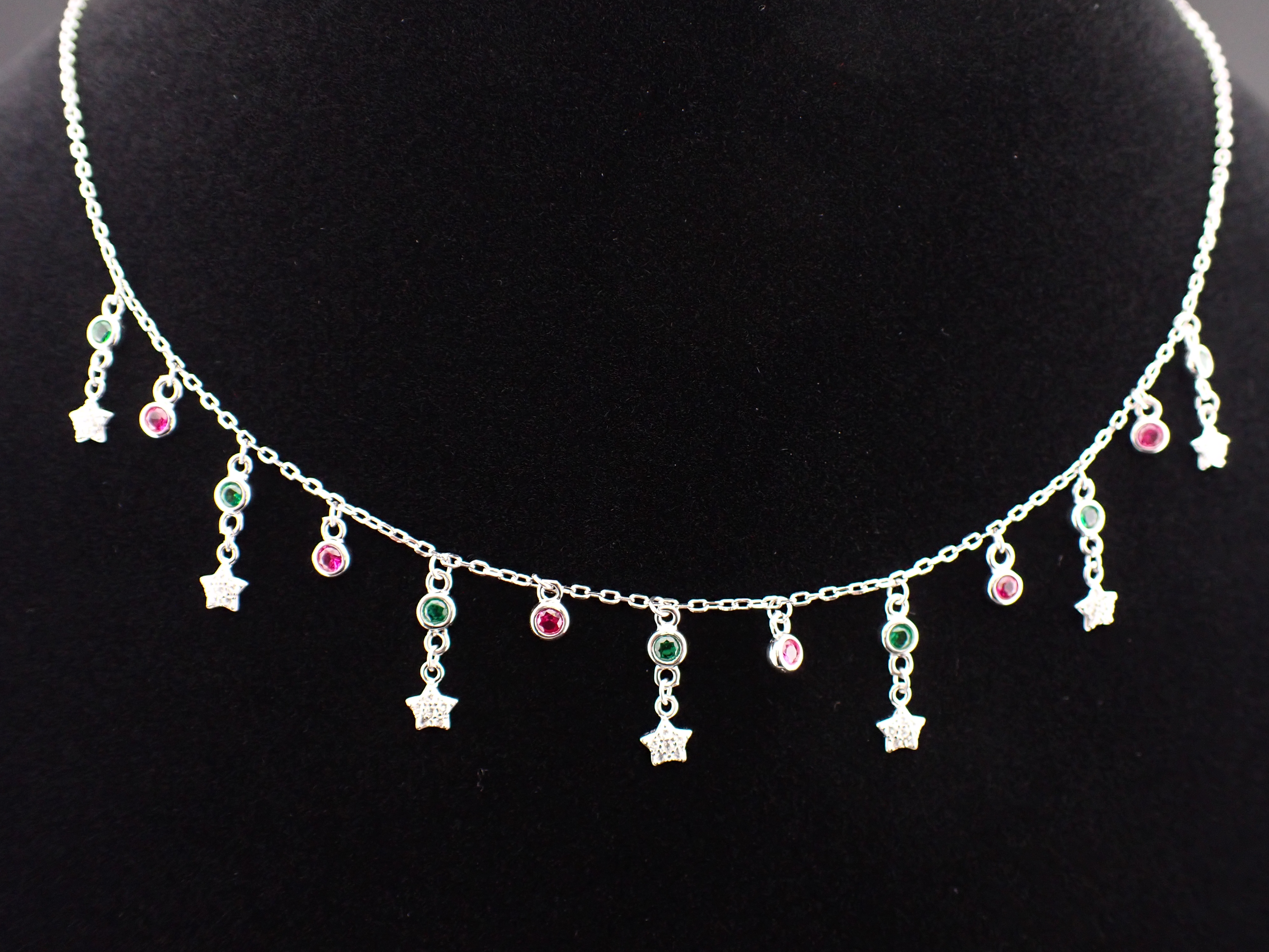 Star Charm Necklace & Earrings Set