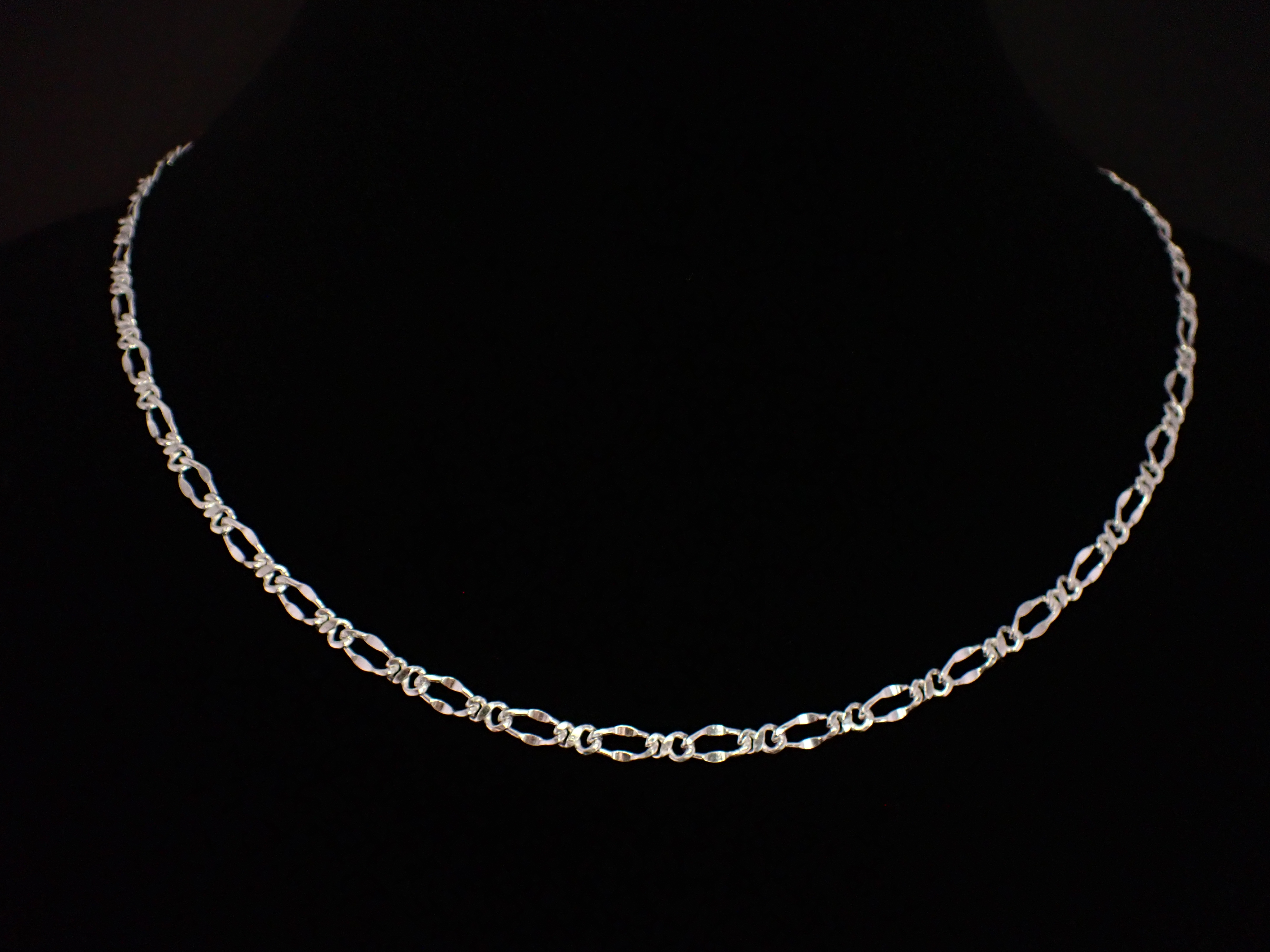Sterling Silver Figaro Chain