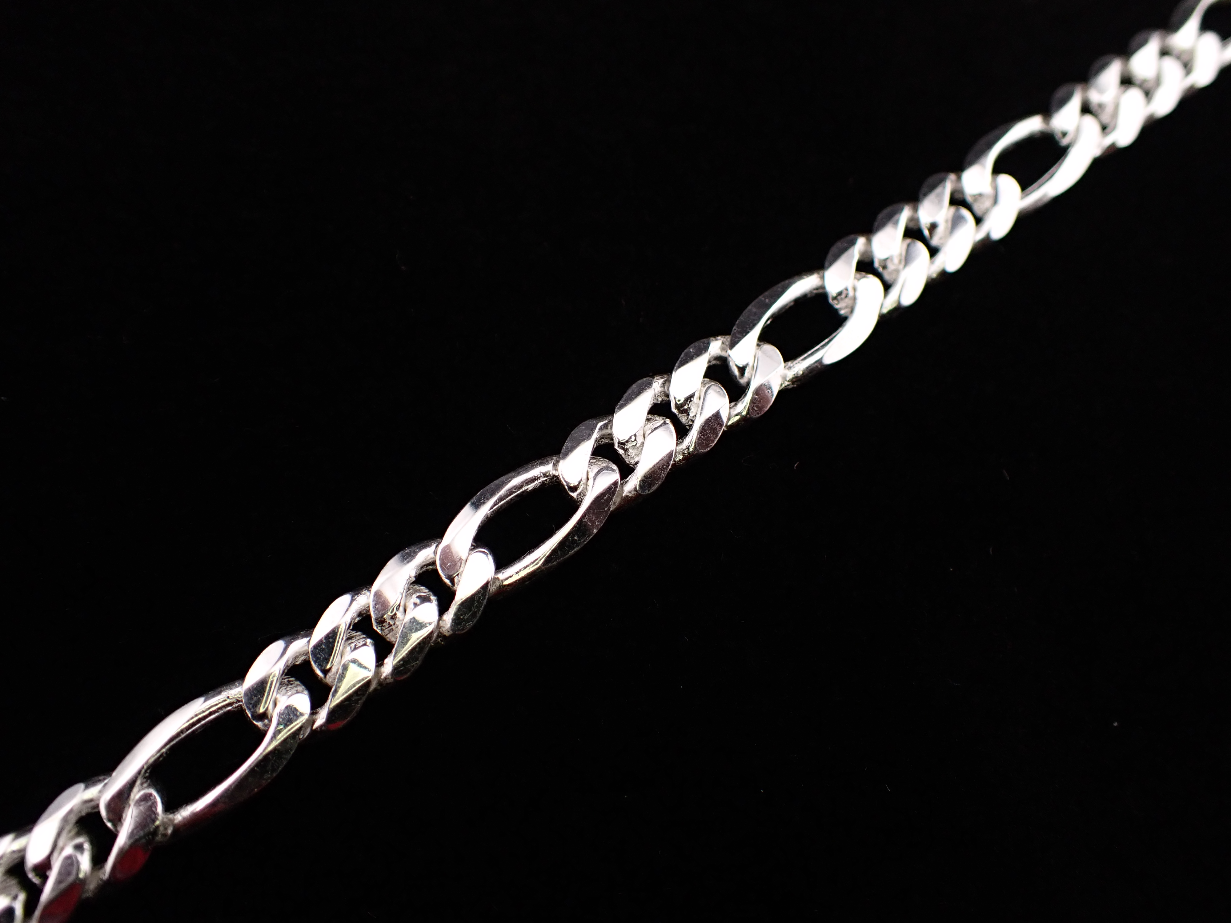 Silver Figaro Chain Bracelet