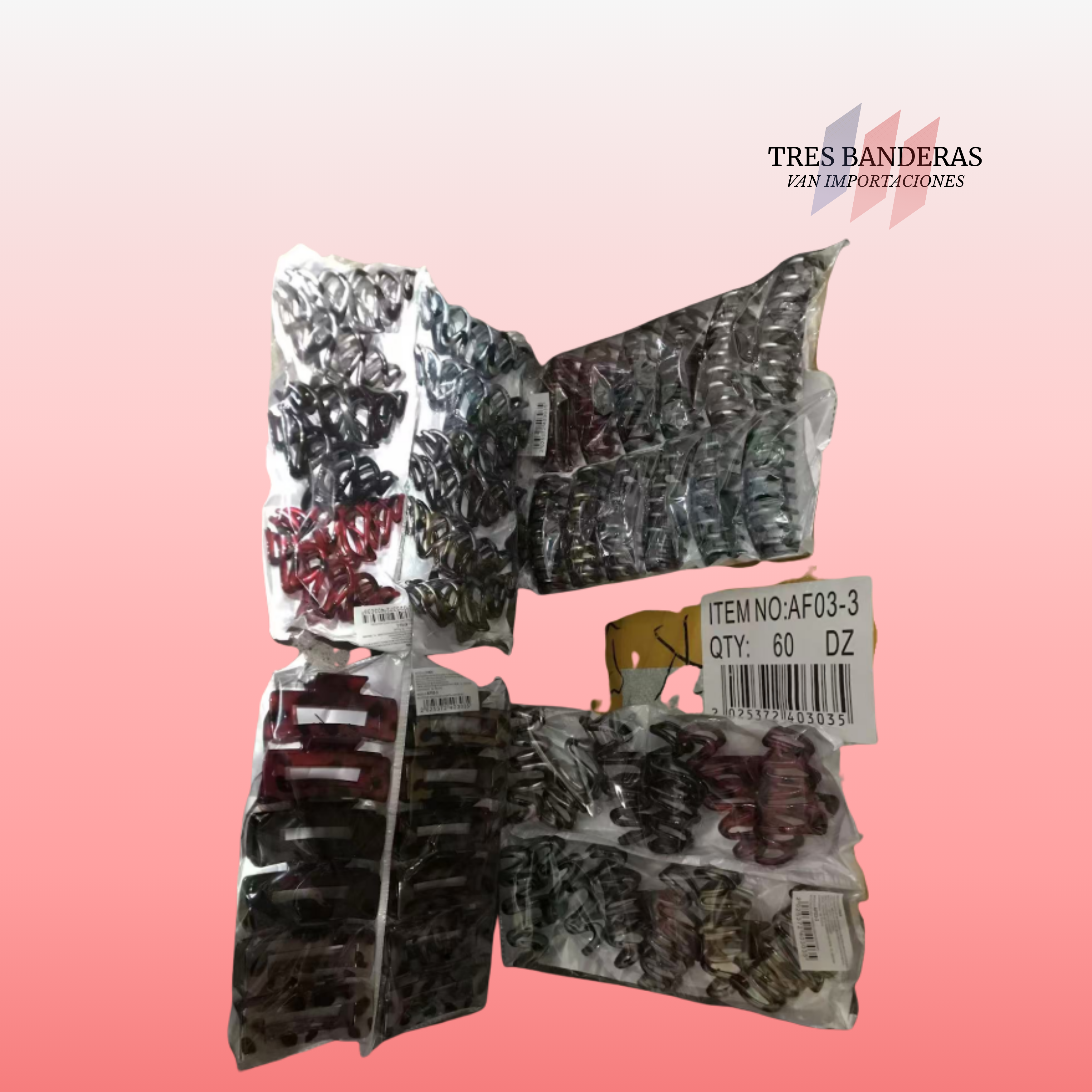 AF03-3 | PINZA PARA CABELLO TIPO GARRA ACABADO TRANSLÚCIDO