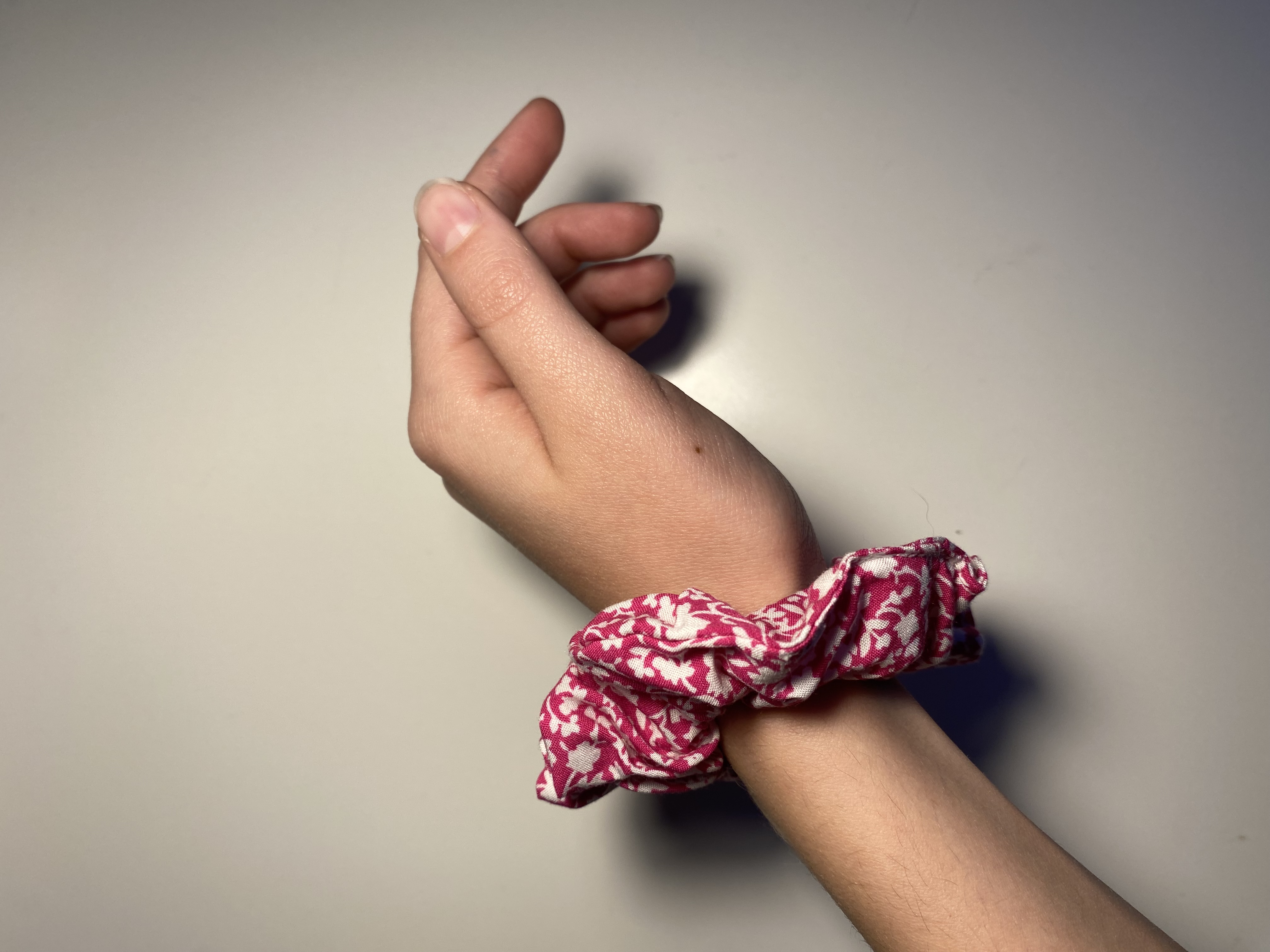 Elastique - fleuri fushia