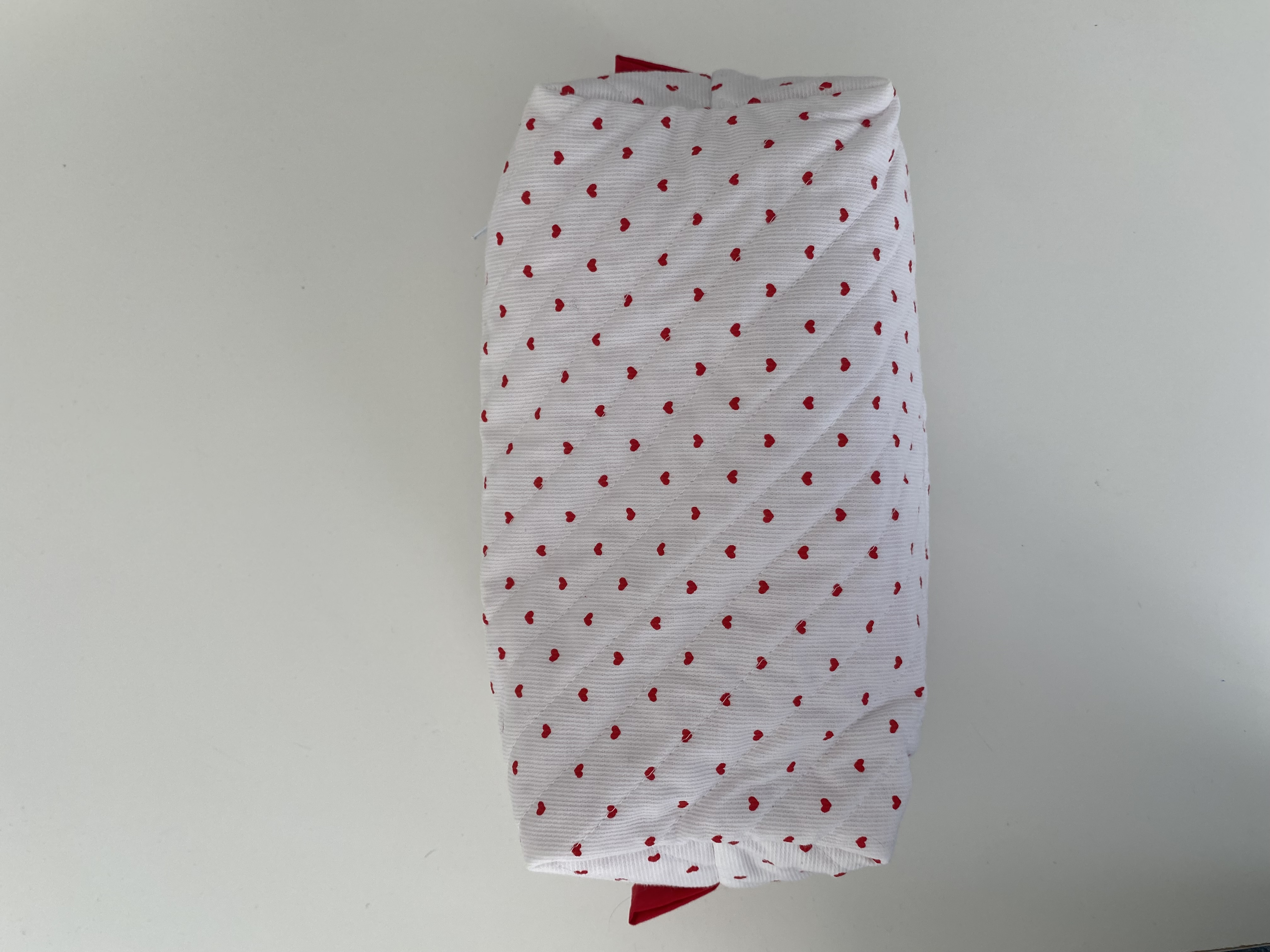 Trousse matelassé à coeurs
