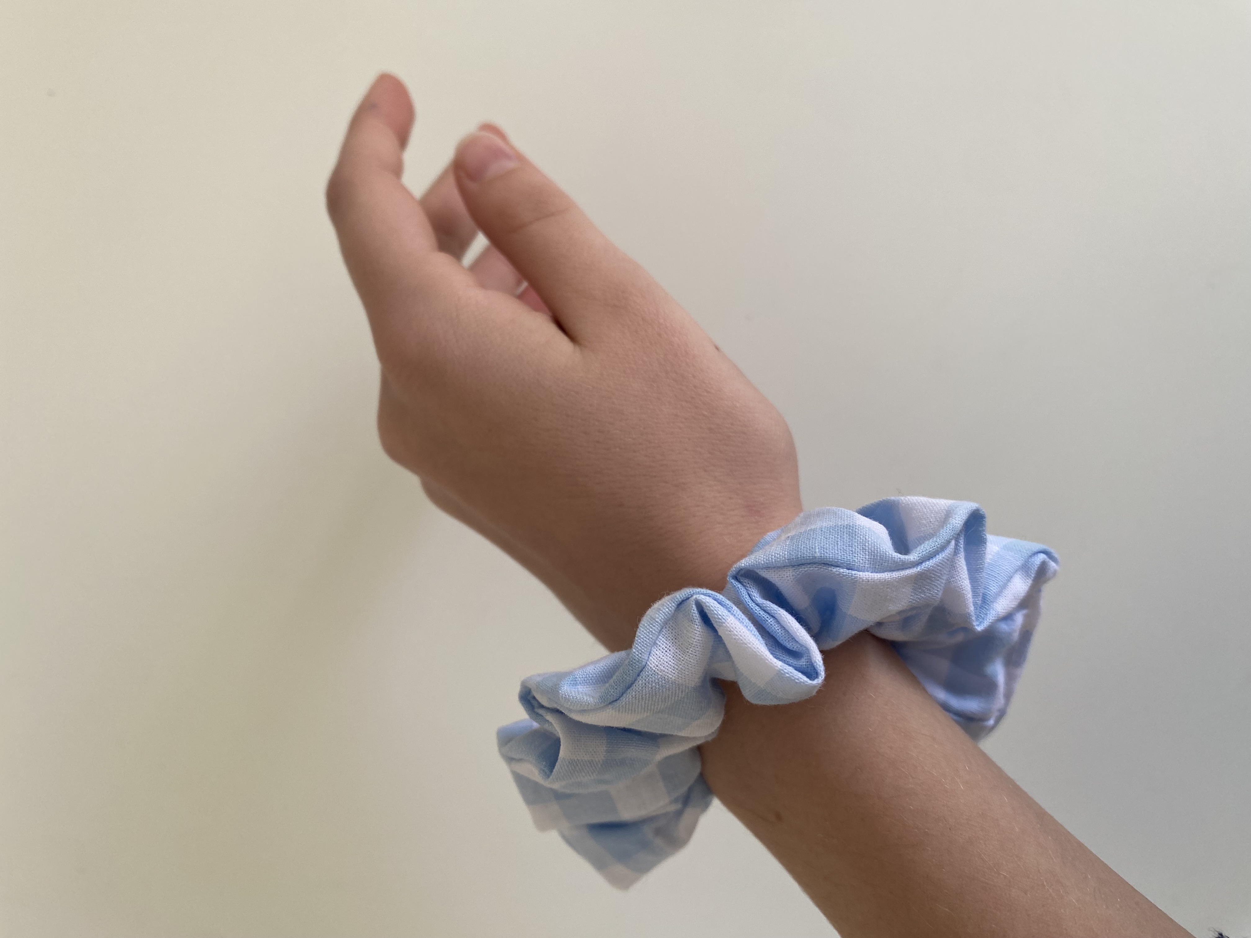 Elastique - vichy bleu 