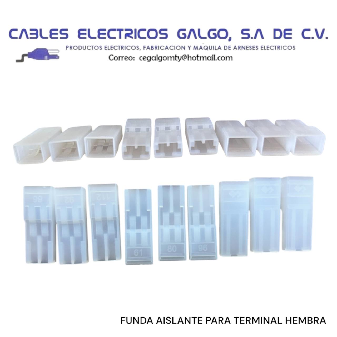 PROTECTOR HEMBRA. 6,3 P/H NYLON FRONTAL BLANCO