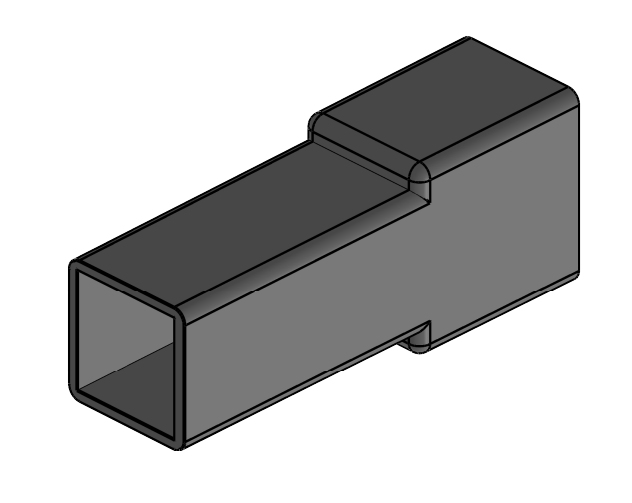 CONECTOR PARA TERMINAL MACHO 1V. NEGRO / BLANCO