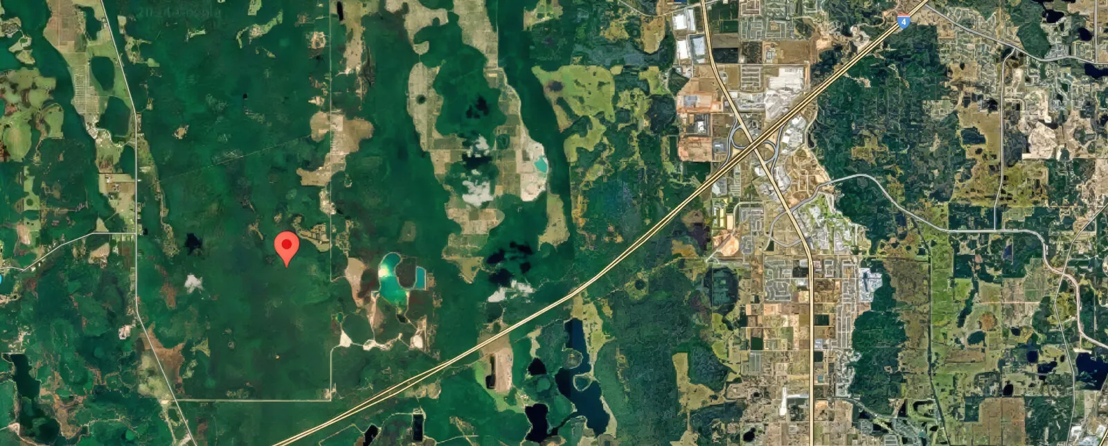 Over an Acre off I-4 Between Orlando and Tampa