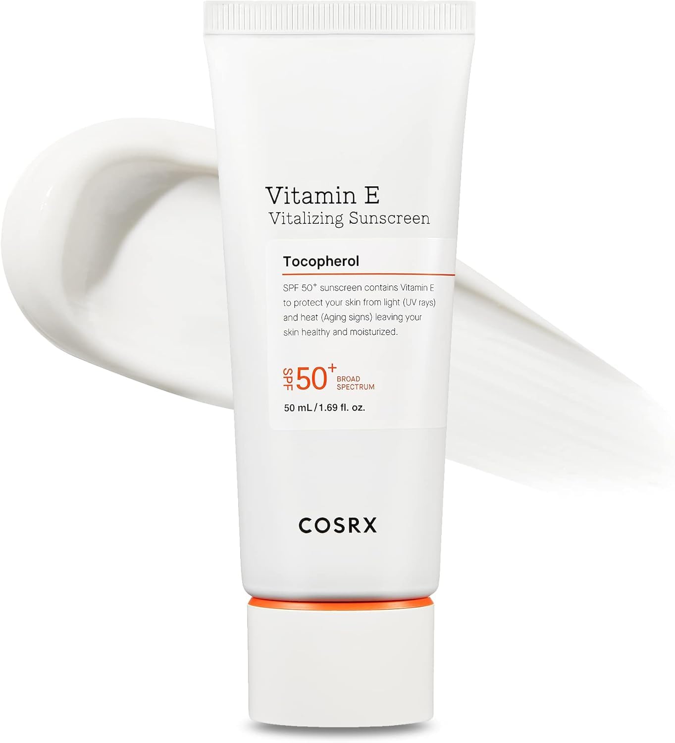  COSRX Vitamin E Vitalizing Face Sunscreen SPF 50, 1.69 fl oz, SPF Moisturizer