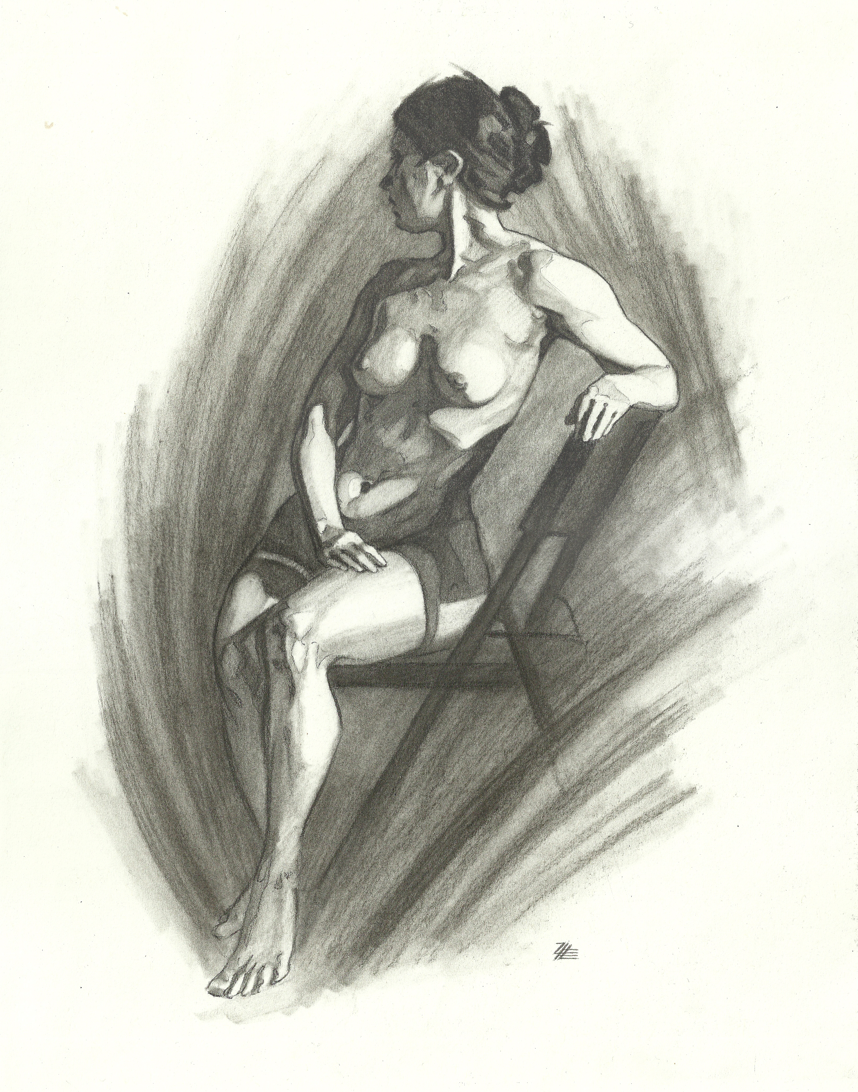 Original Figuredrawing "Seated Woman 2"