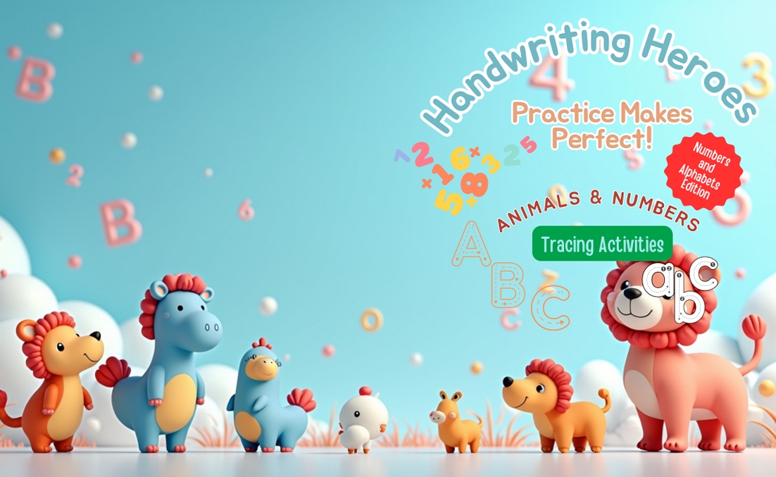 Handwriting Heroes: Numbers and Animal ABCs