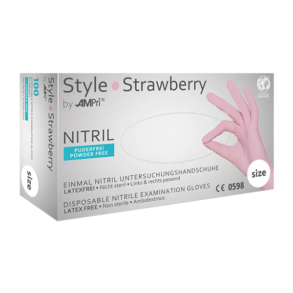 Luvas Nitrilo Cor de rosa 