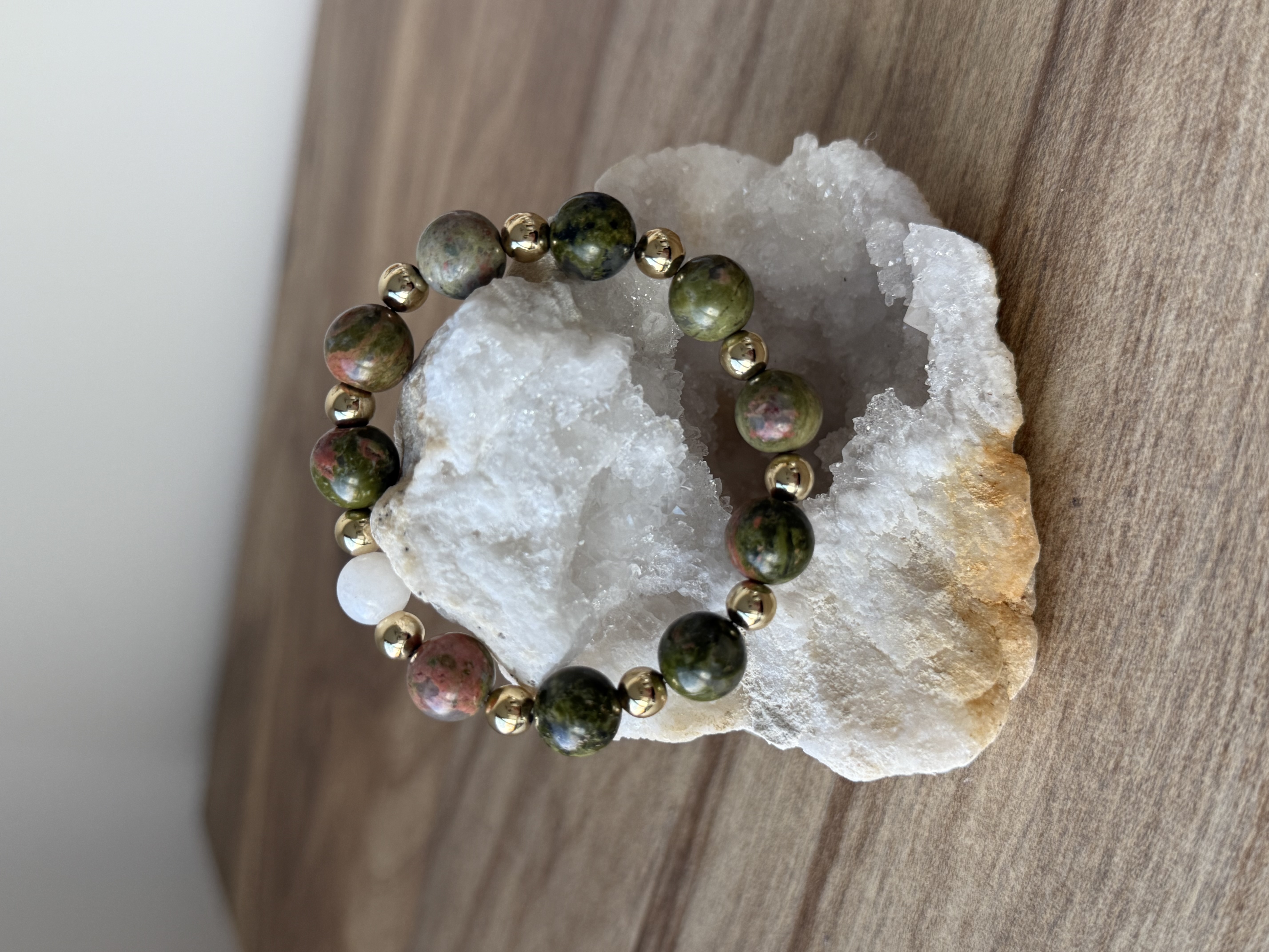Unakite 14k Gold Fill Single 