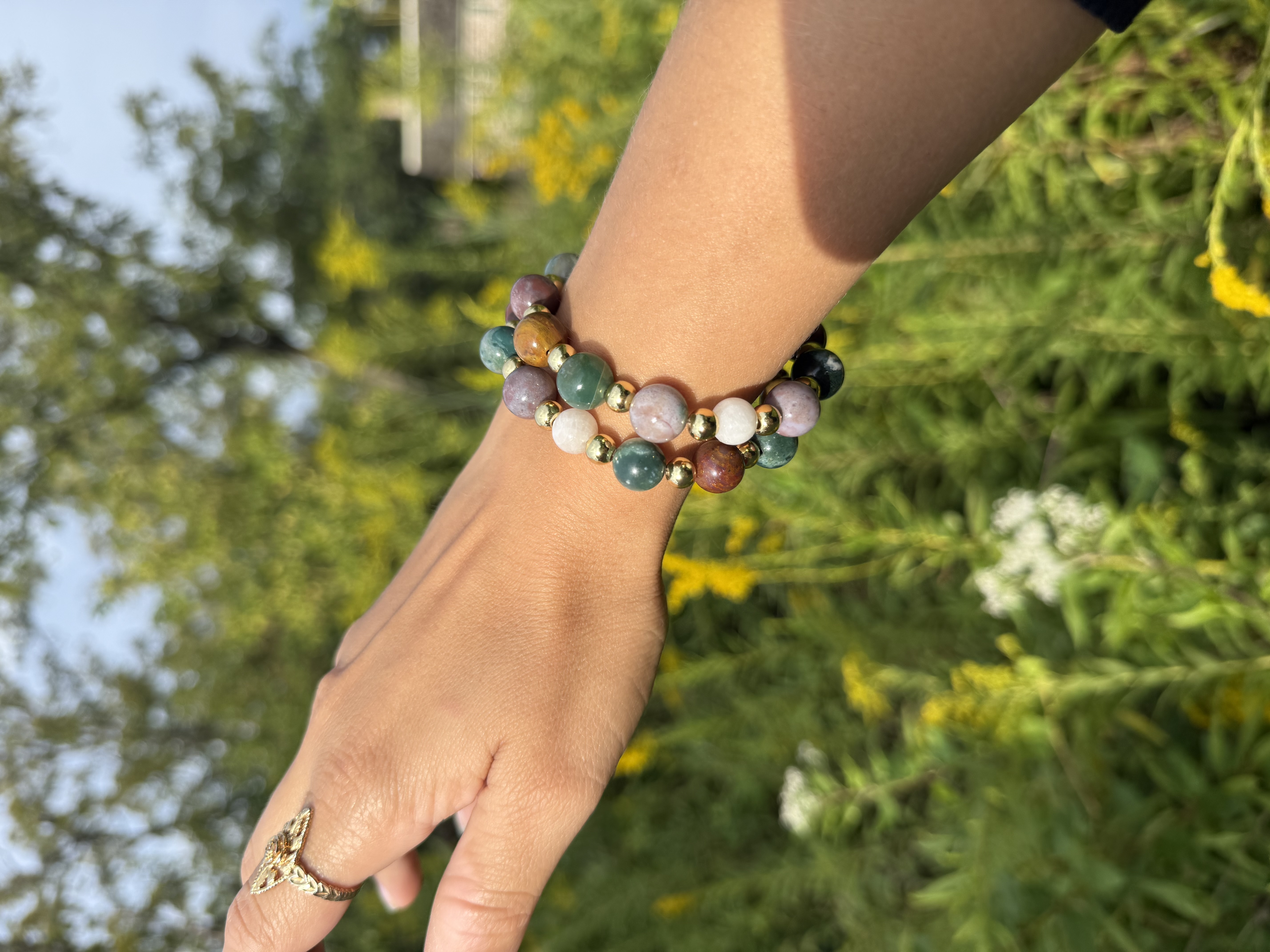 Fancy Jasper 14k Gold Fill Set 