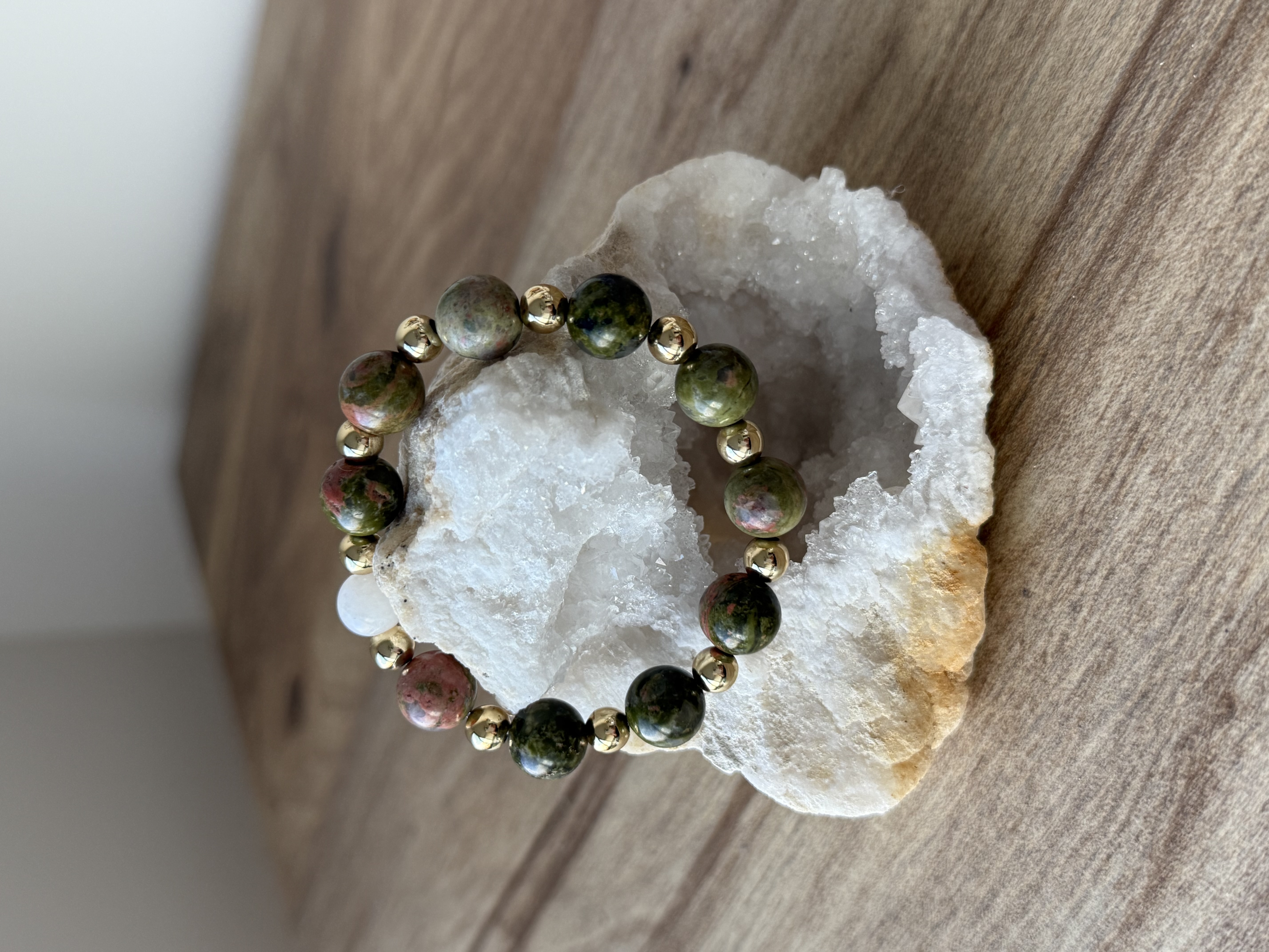 Unakite 14k Gold Fill Single