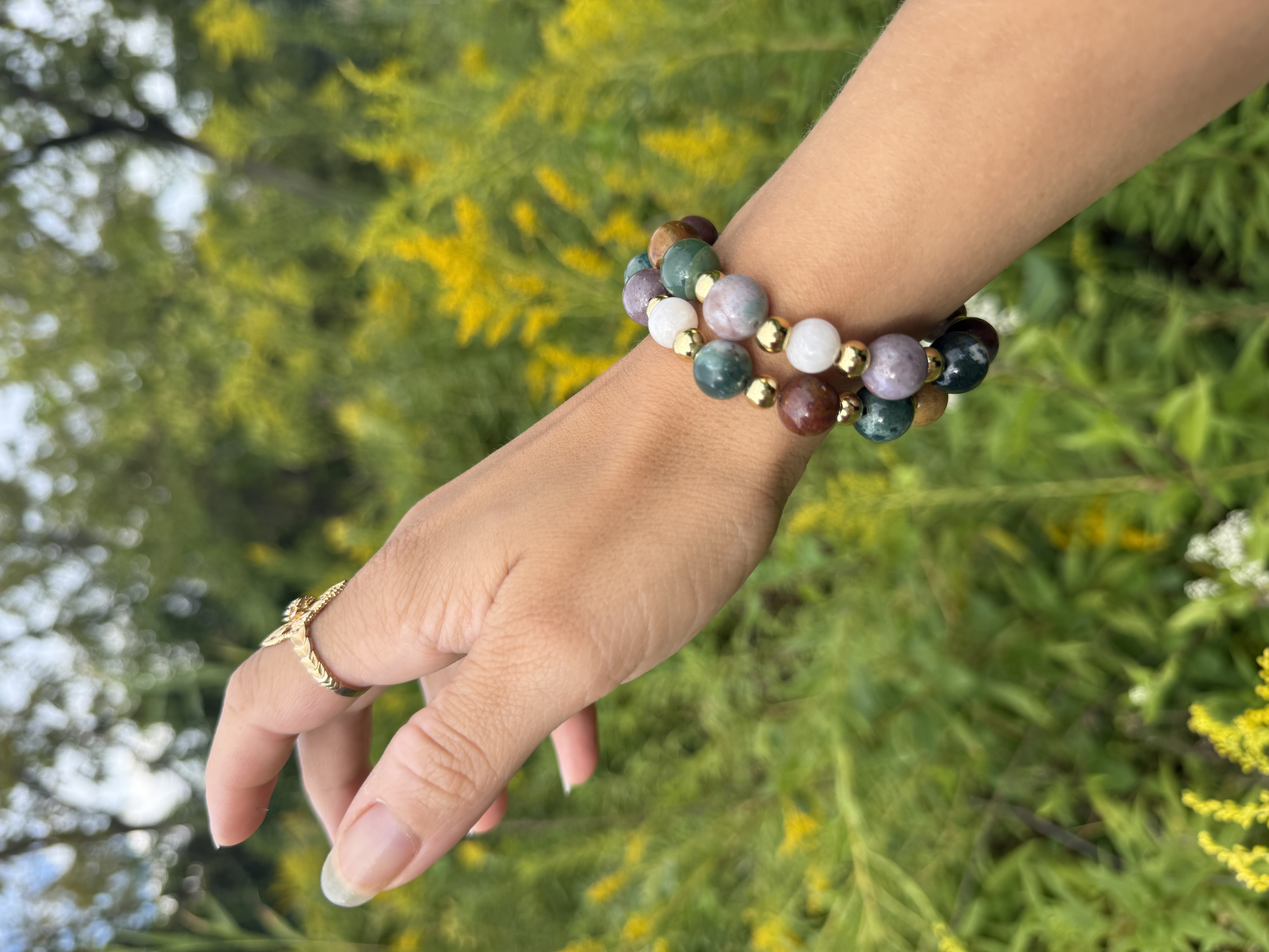 Fancy Jasper 14k Gold Fill Set