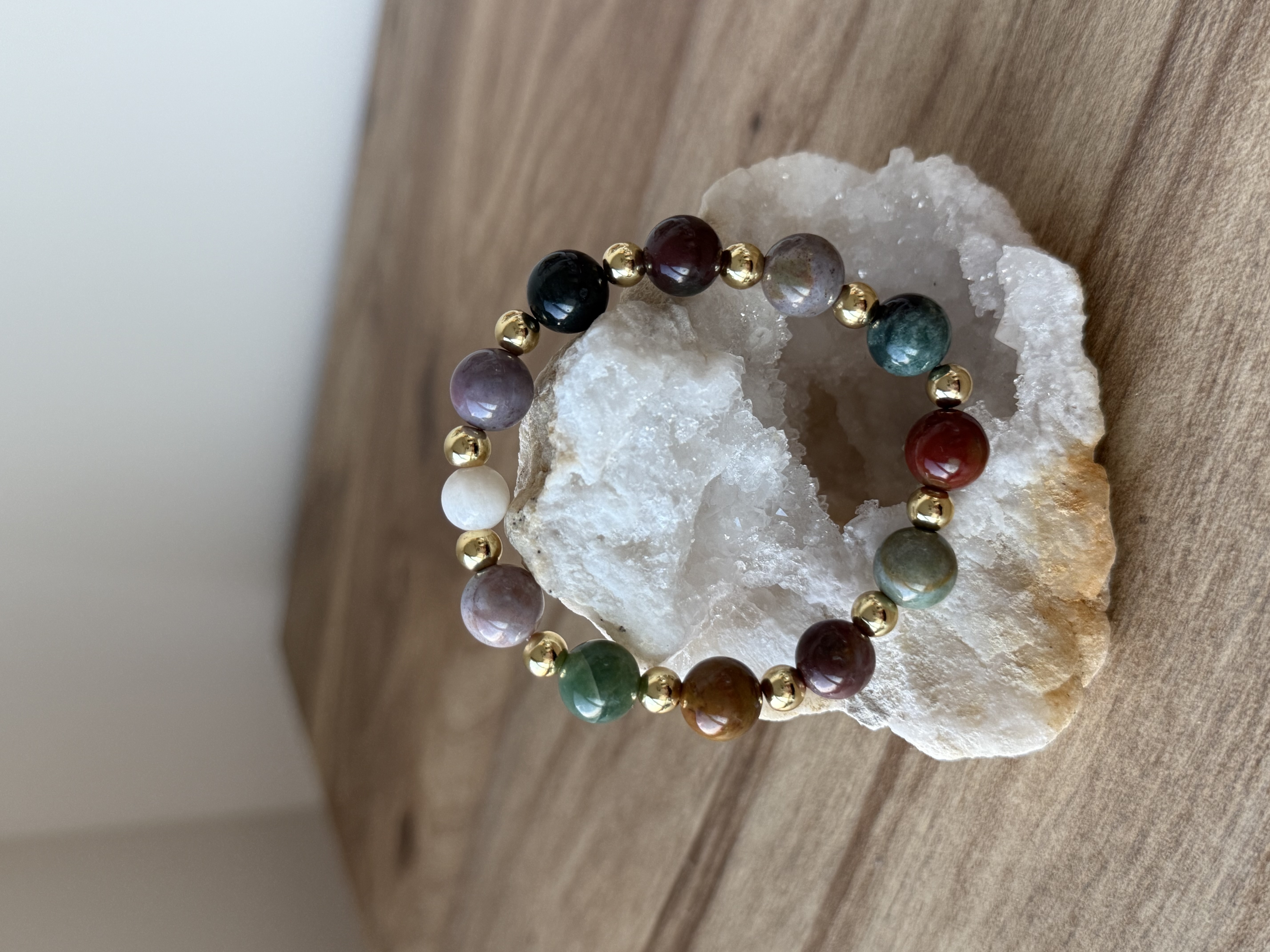 Fancy Jasper 14k Gold Fill Single