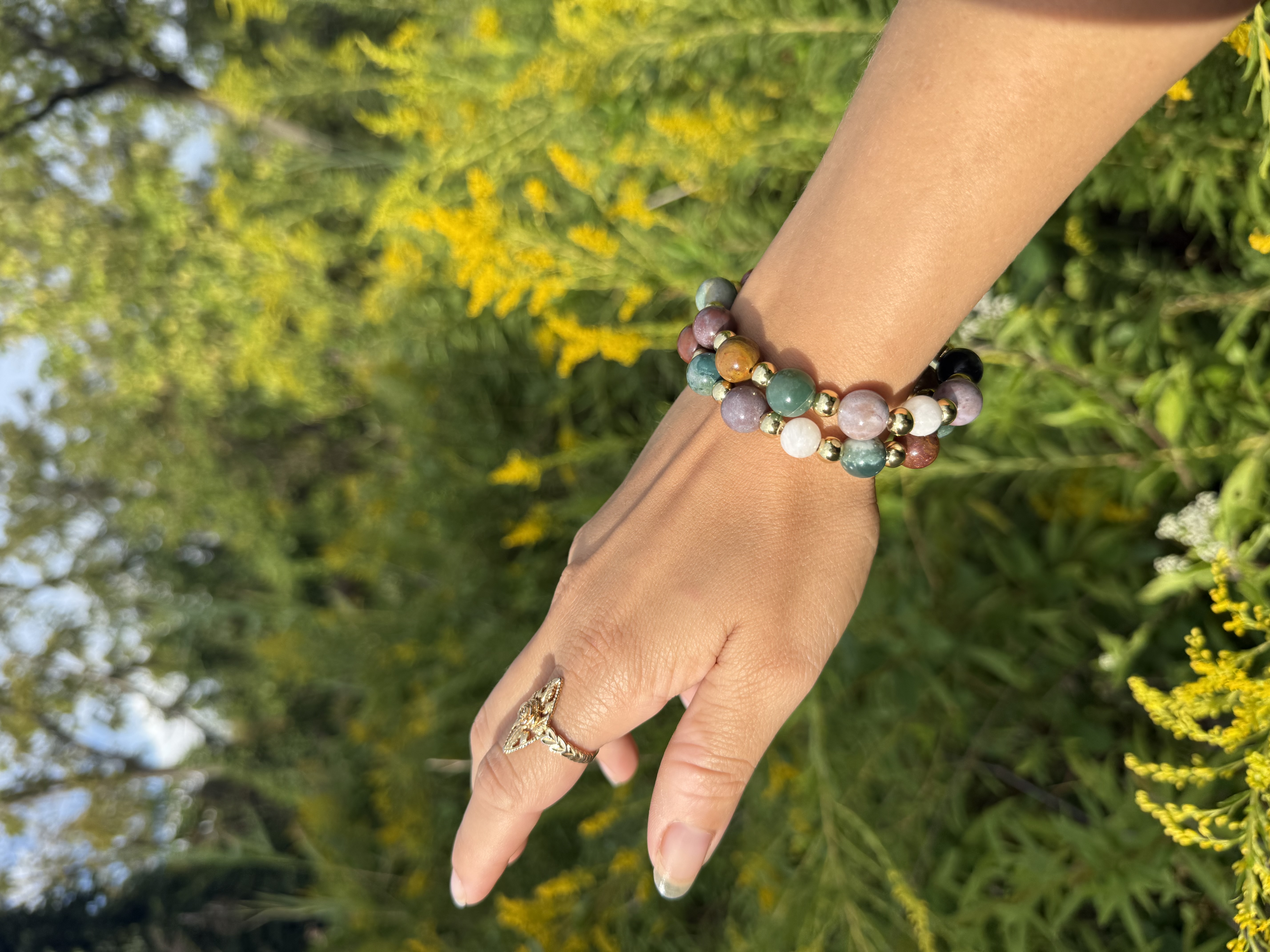 Fancy Jasper 14k Gold Fill Set 