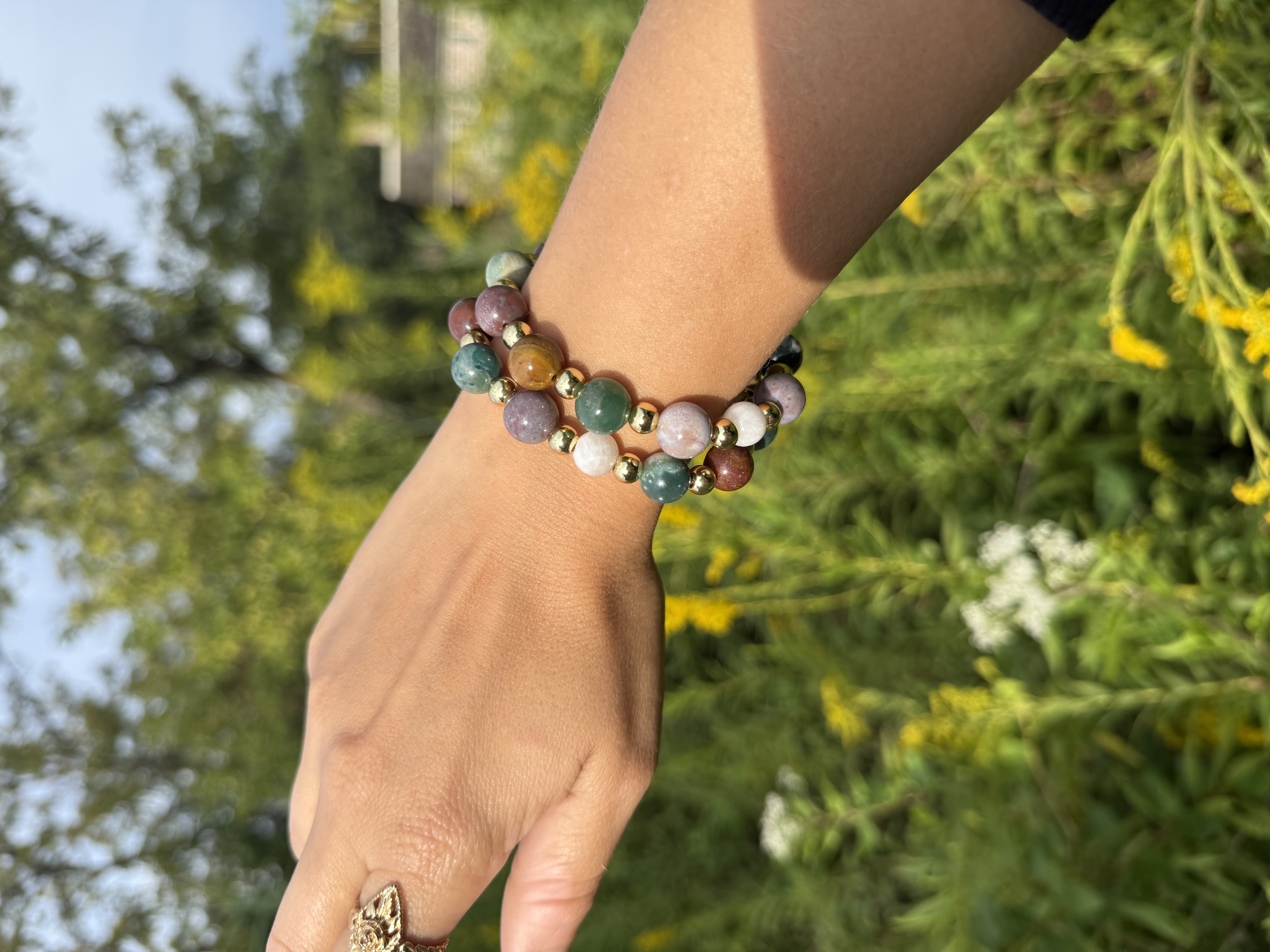 Fancy Jasper 14k Gold Fill Set 