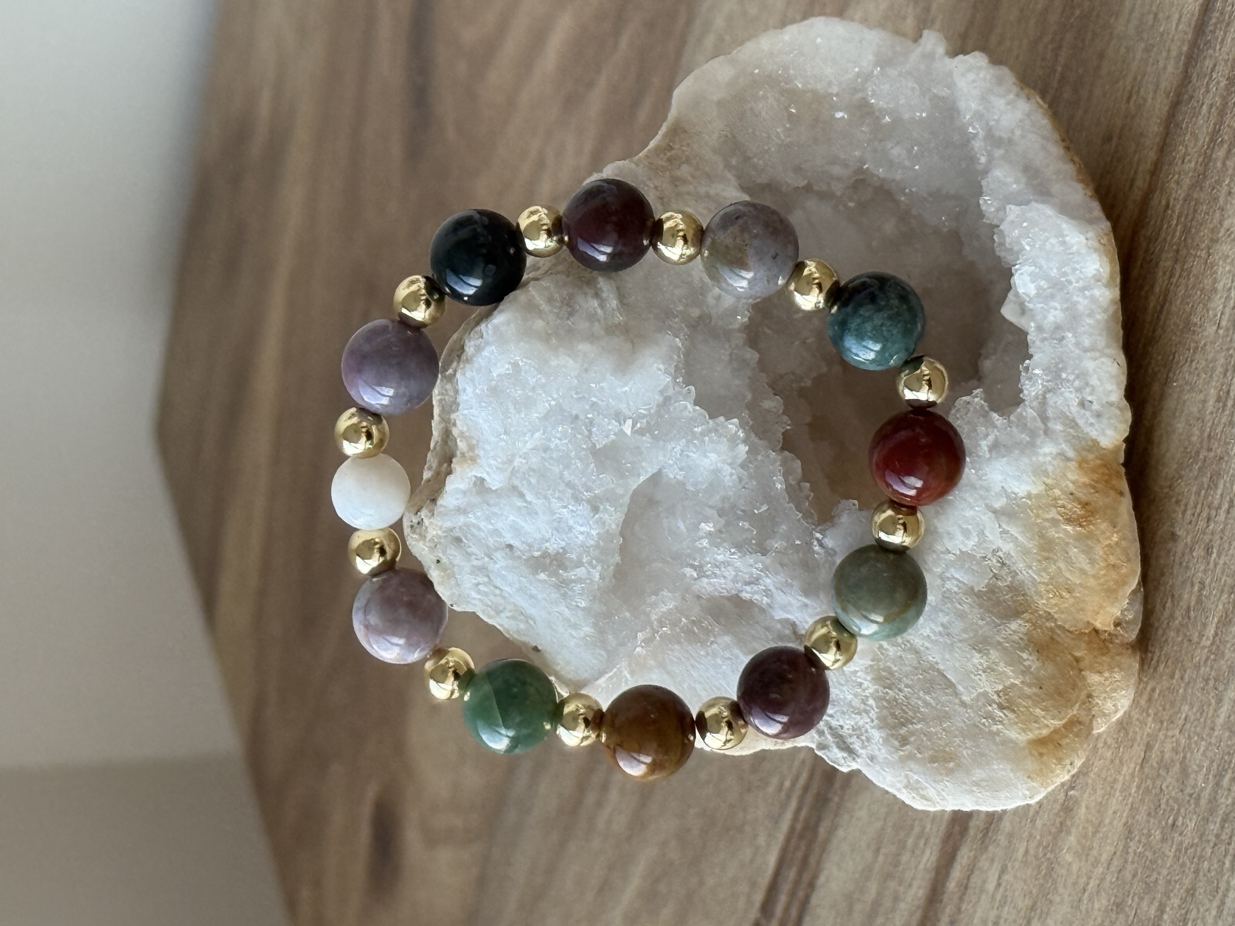 Fancy Jasper 14k Gold Fill Single