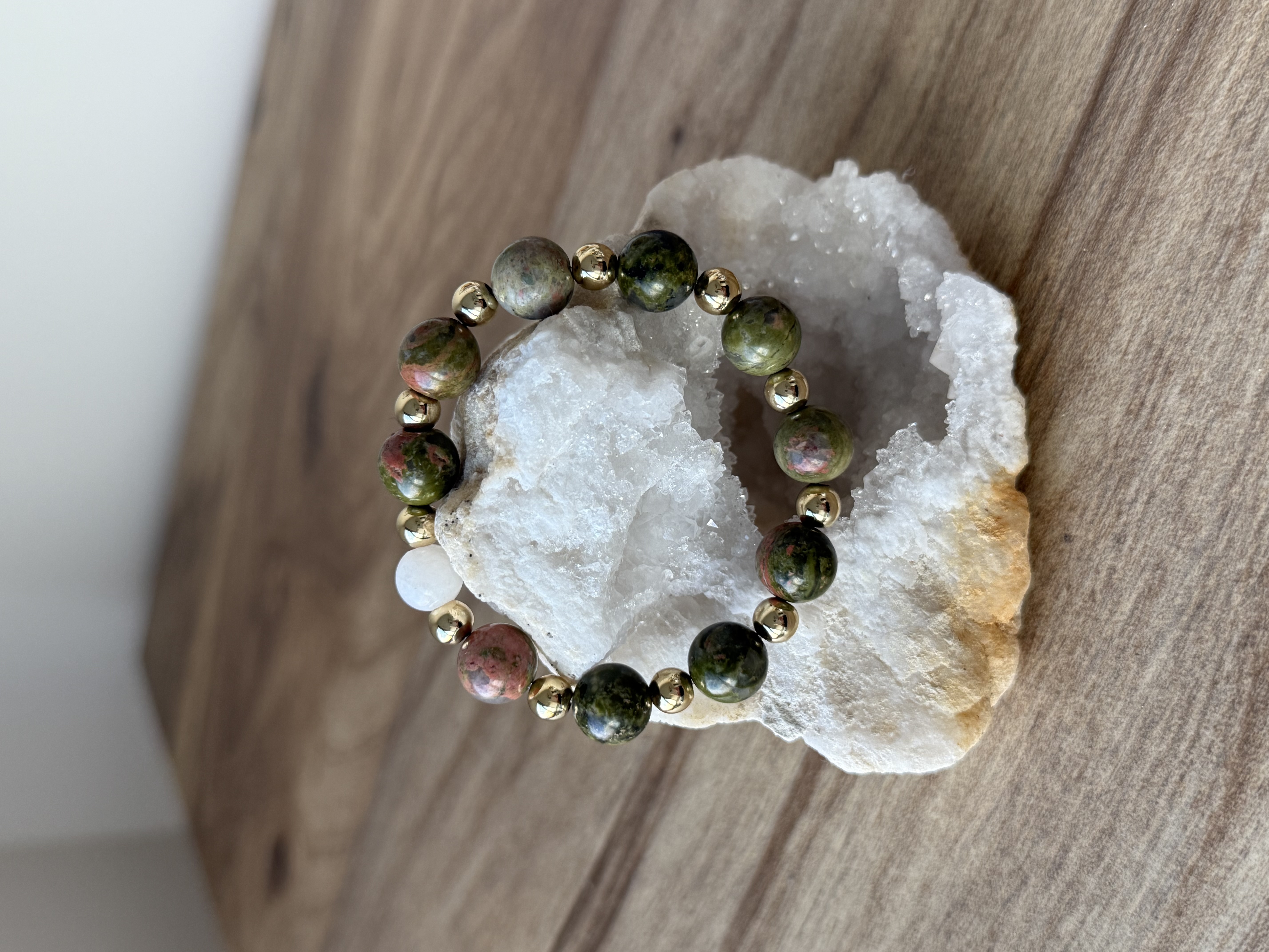 Unakite 14k Gold Fill Single 