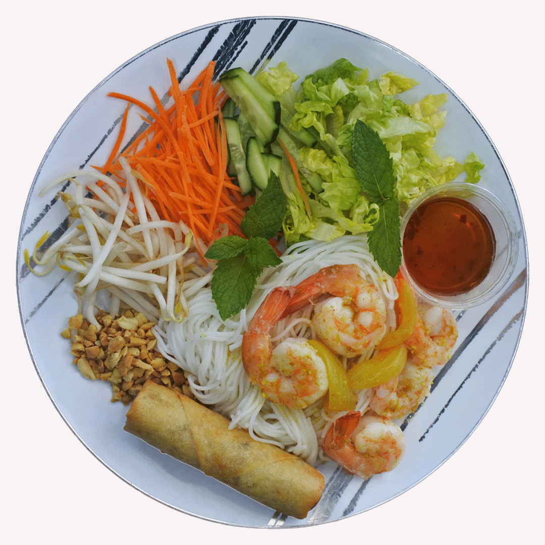Bo-bun aux crevettes + sauce