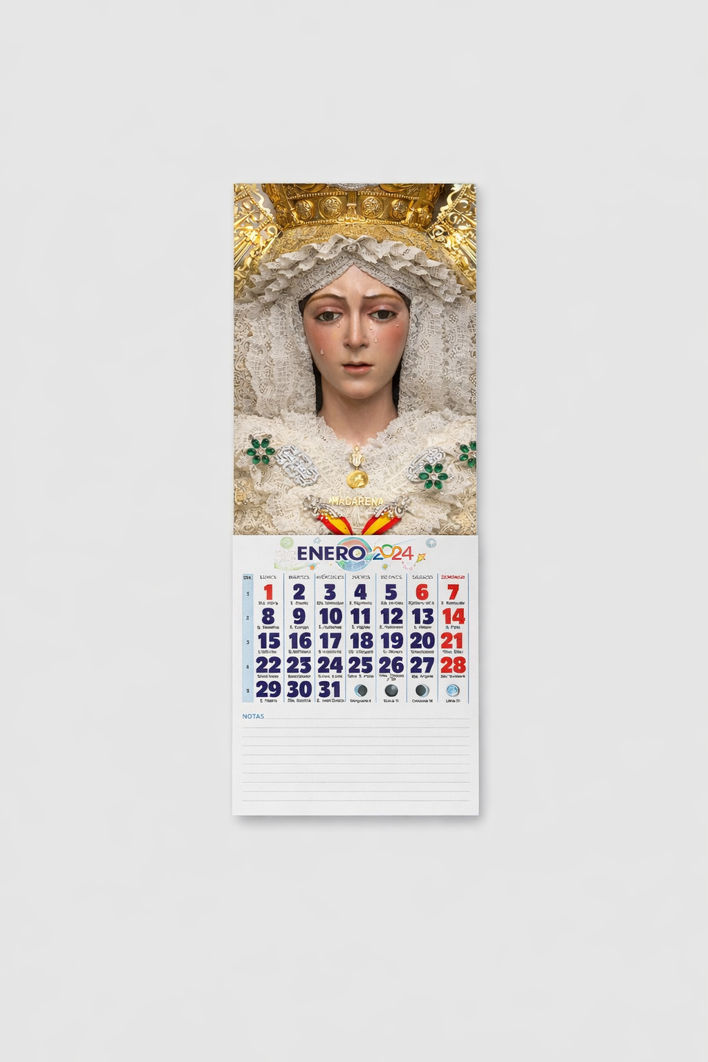 Calendario personalizado con imán 2026