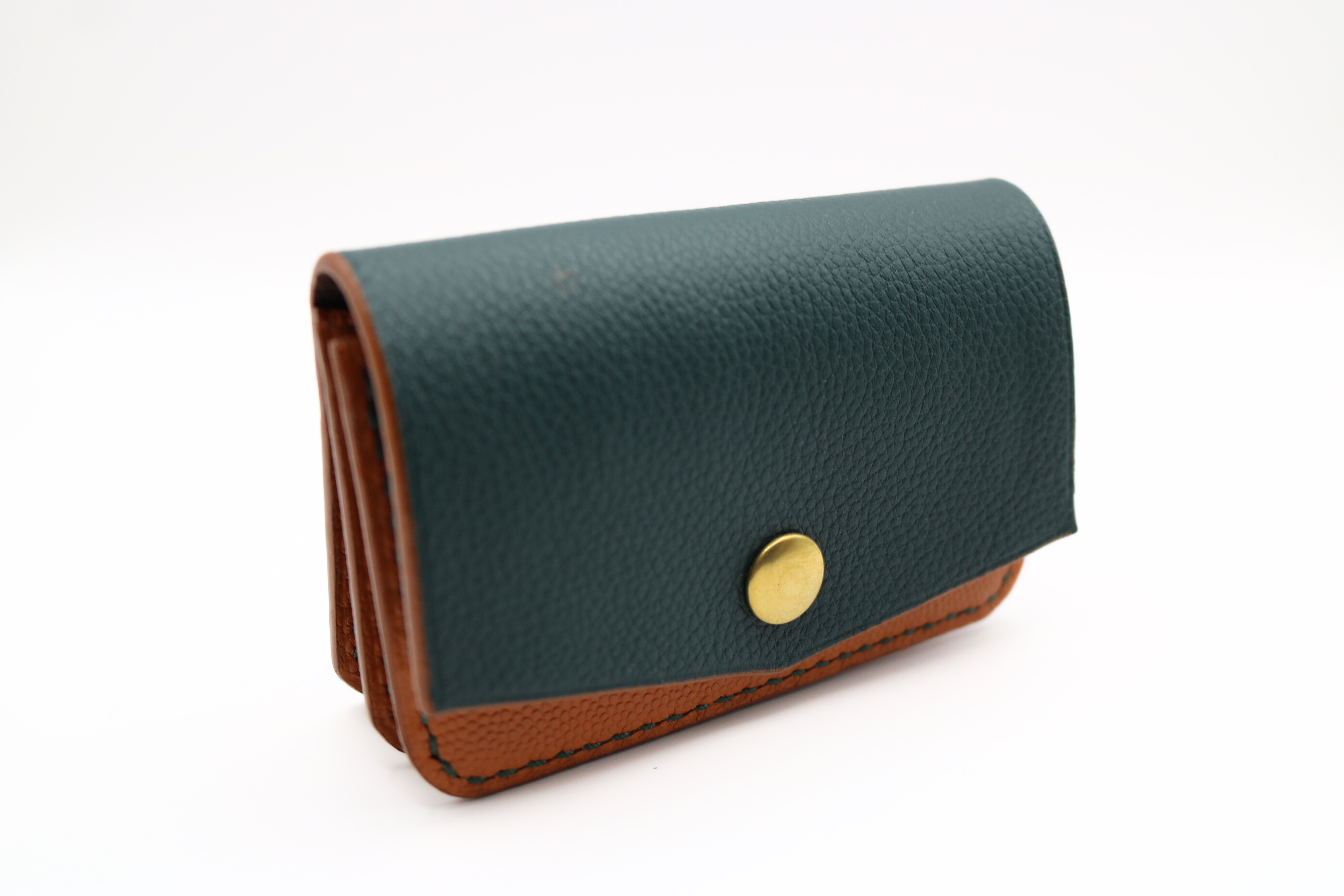Porte carte et Monnaie - Cash Cash Baby - Vert & Marron Clair