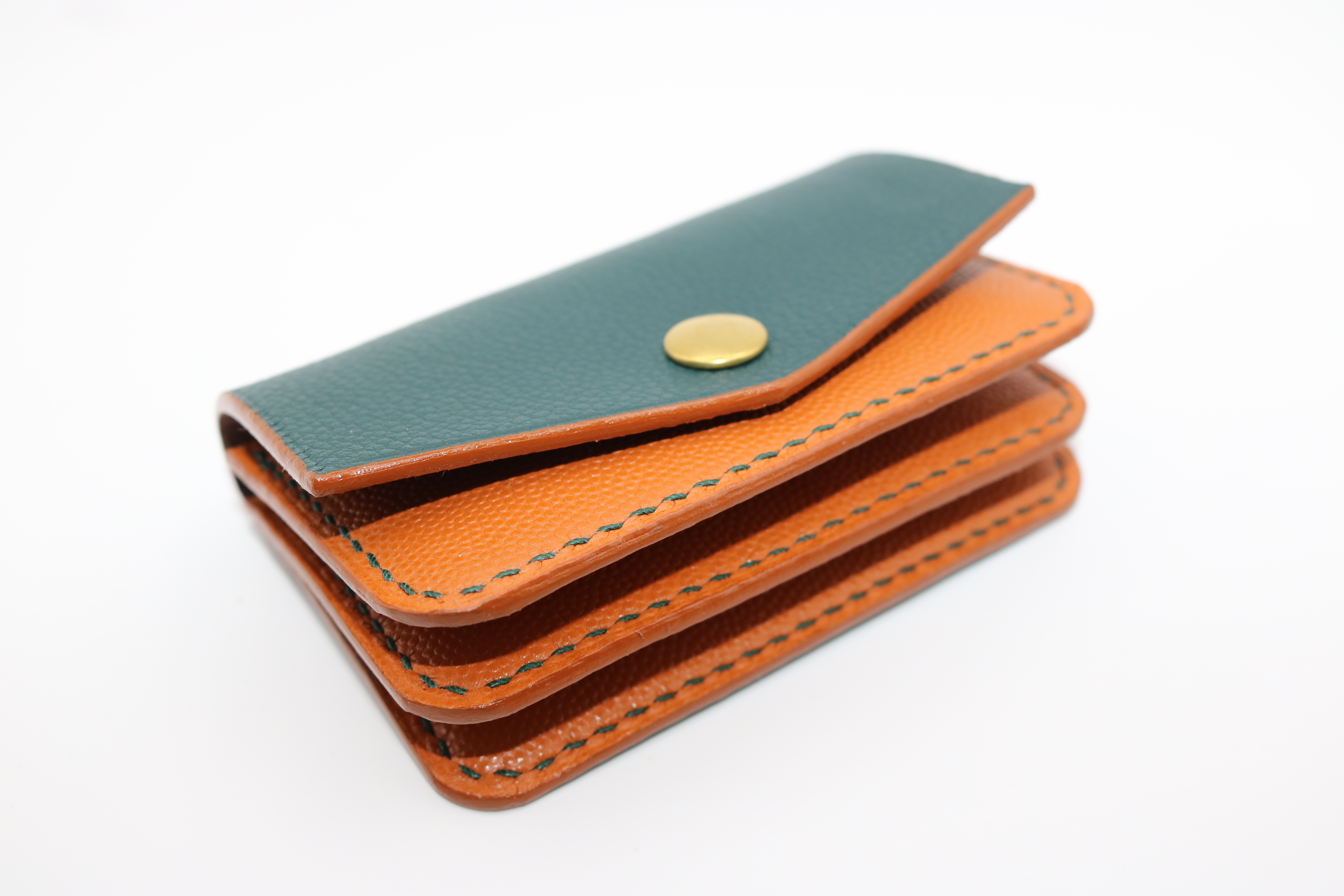 Porte carte et Monnaie - Cash Cash Baby - Vert & Marron Clair