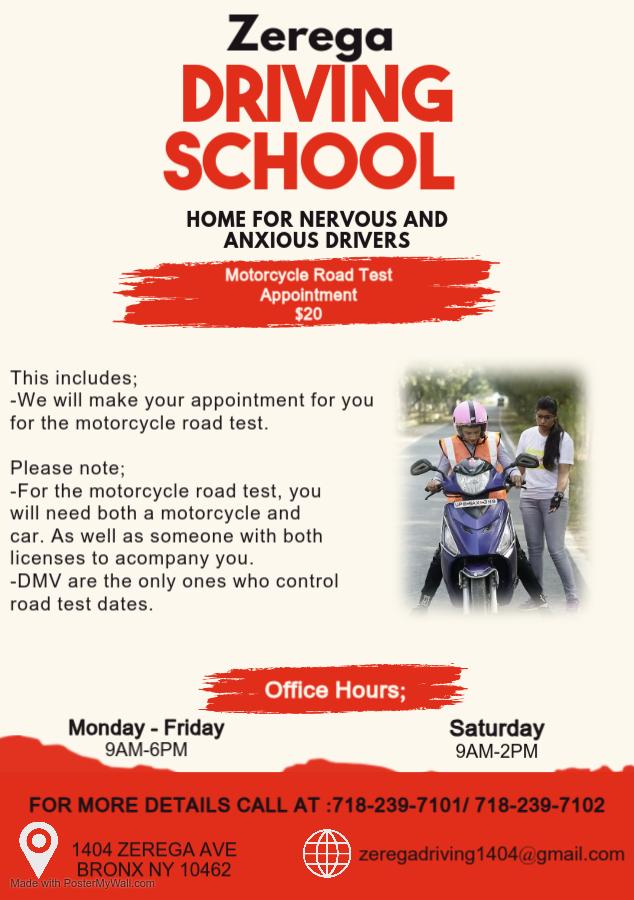 Road Test Appointment For The Motorcycle