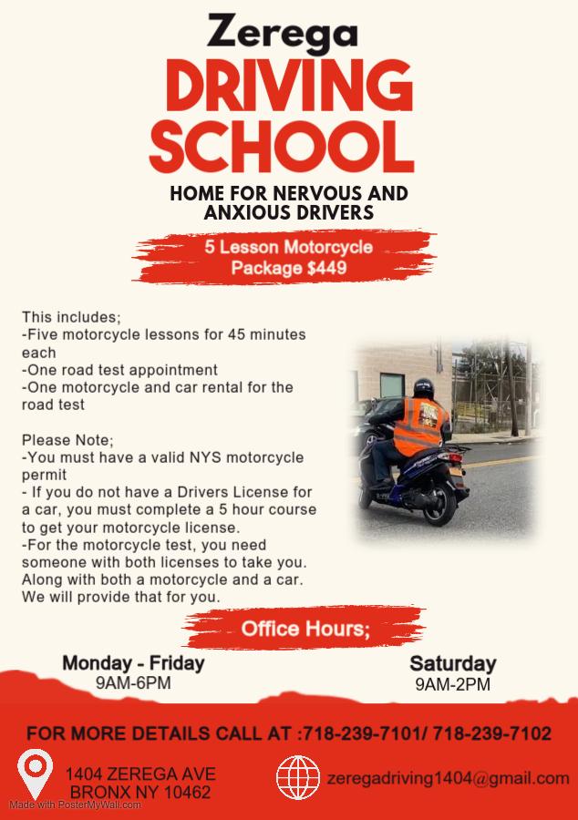 5 Lessons Motorcycle Package