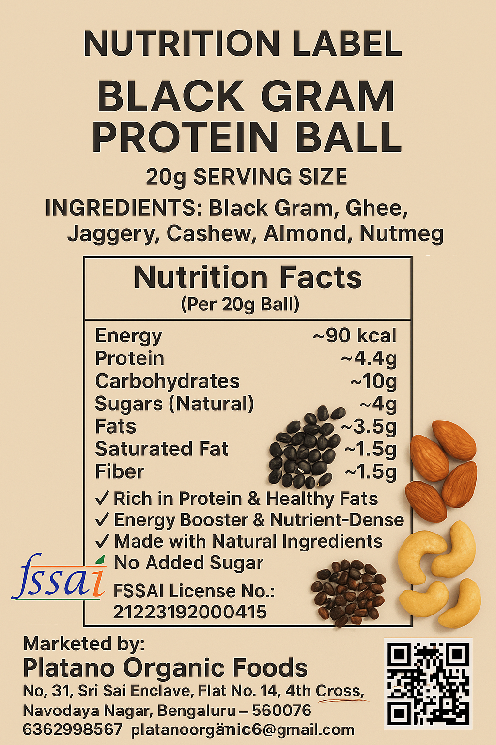 Black Gram Groundnut Protein Ball - Pack of 4