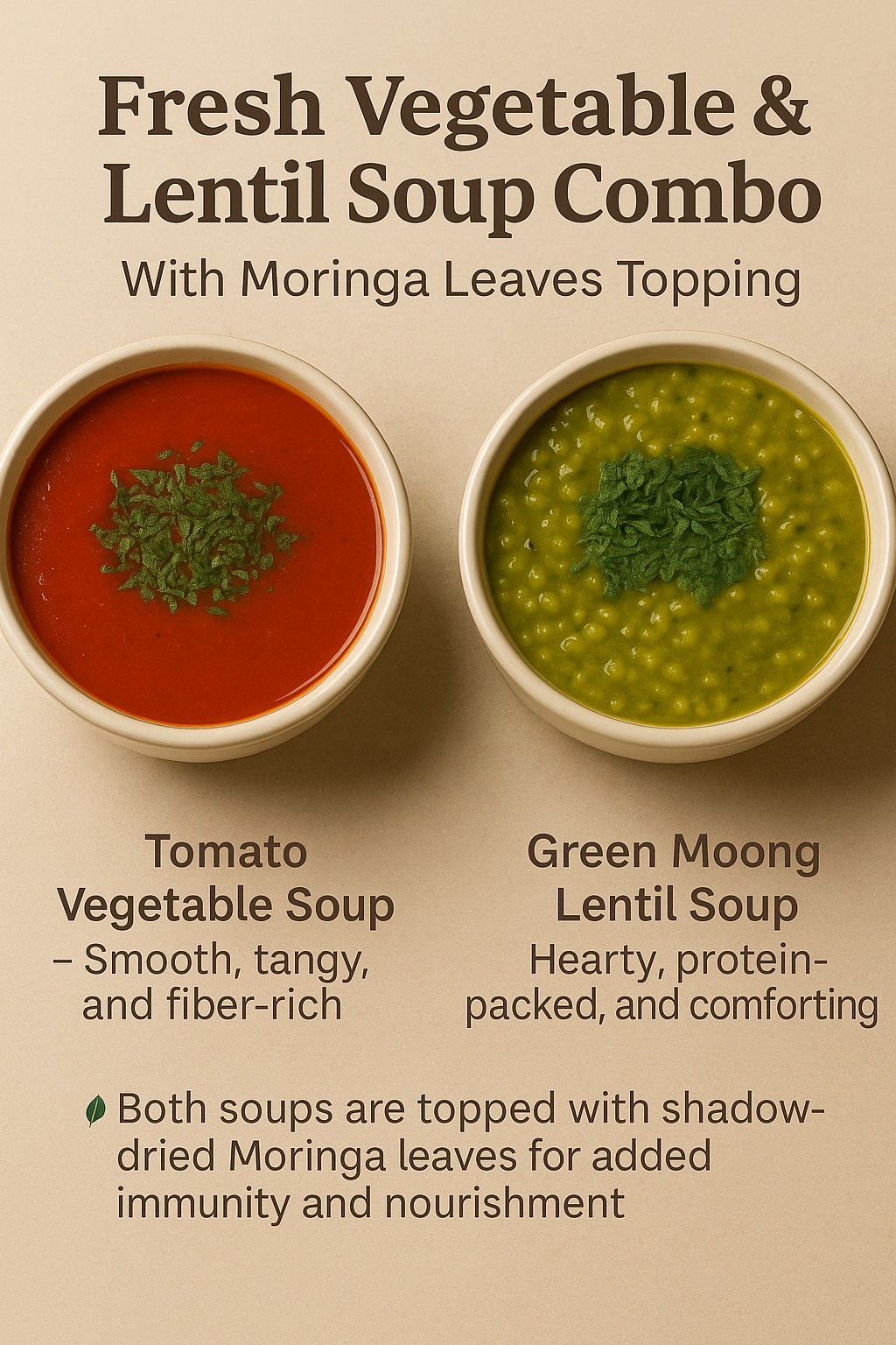 Vegetable & Lentil Soup Dinner Combo