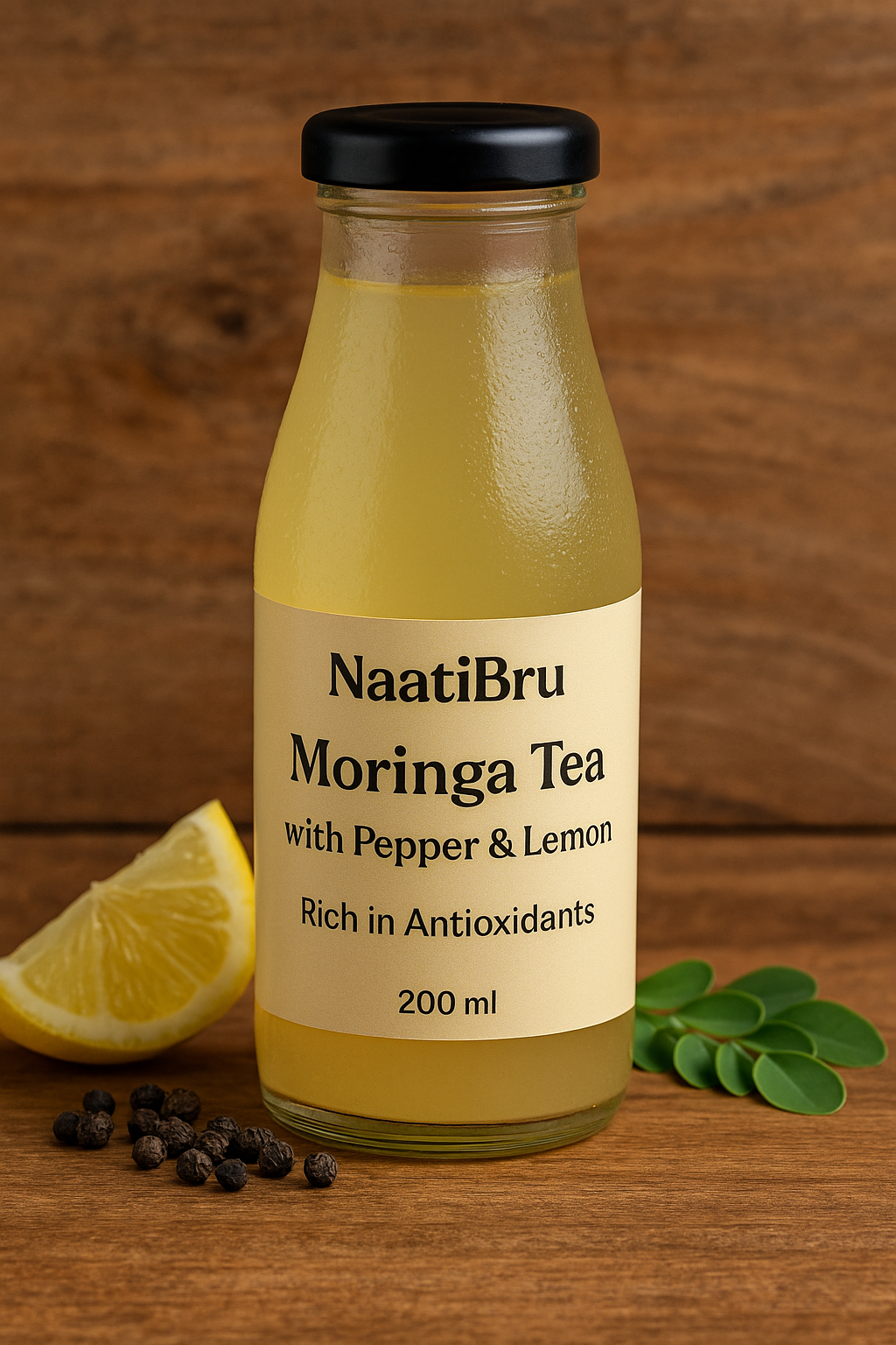 Warm Moringa Tea with Pepper & Lemon