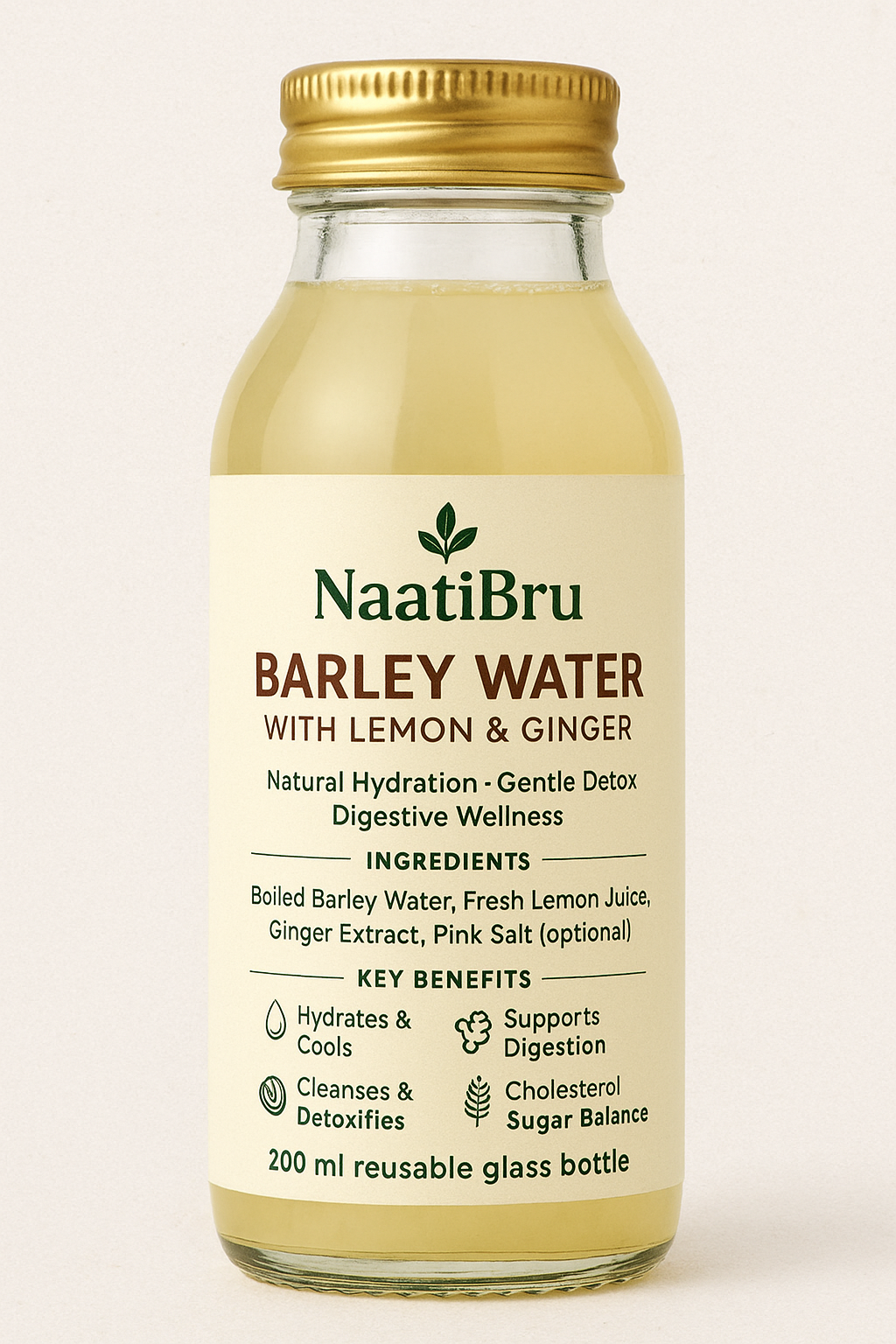Barley Water with Lemon & Ginger