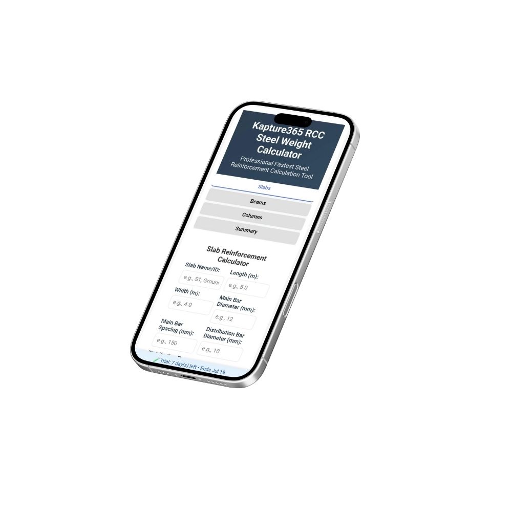 K365's RCC Steel Bar weight Estimator For Android