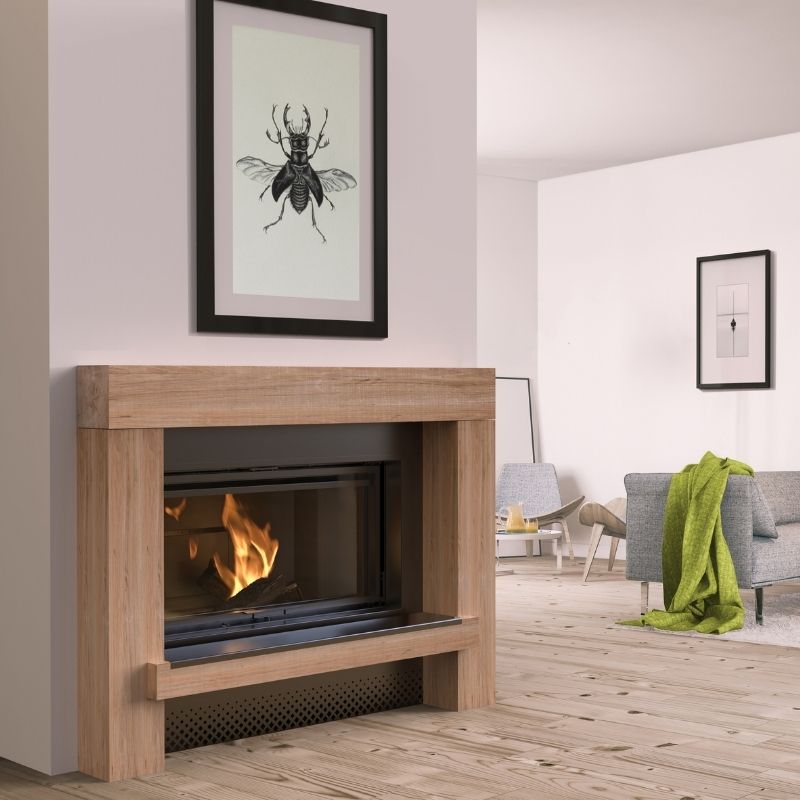 OAK FRAME BLACK STEEL